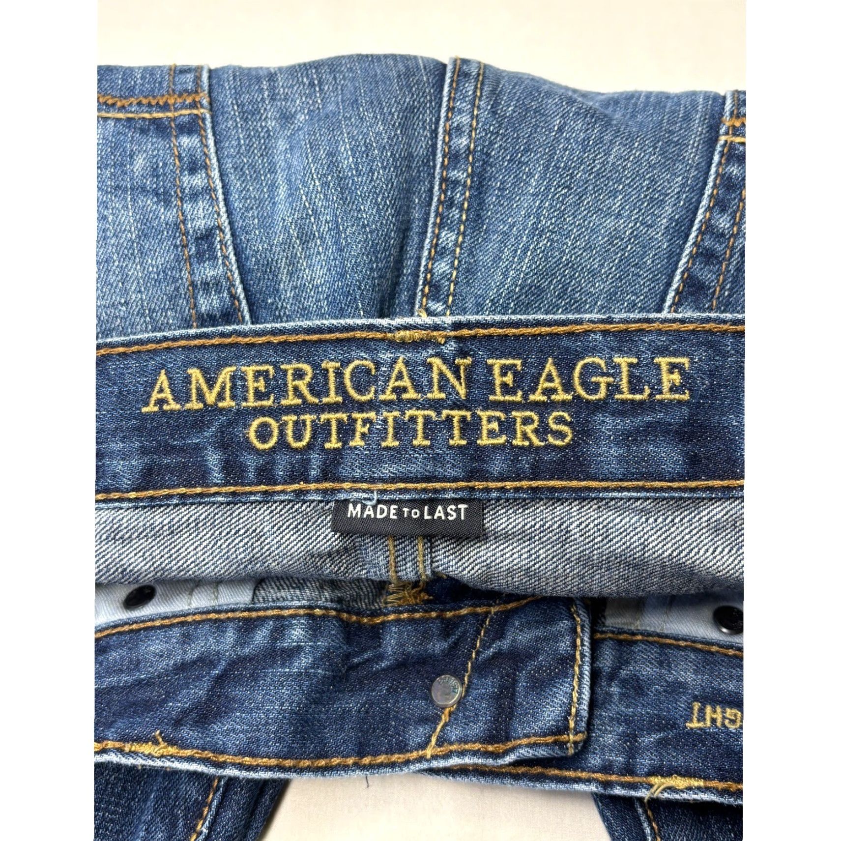 American Eagle Outfitters American Eagle Outfitters Jeans Straight Mens 32x32 Blue Denim 5-Pocket Modern Fit Tight? Size US 32 / EU 48 - 5 Thumbnail