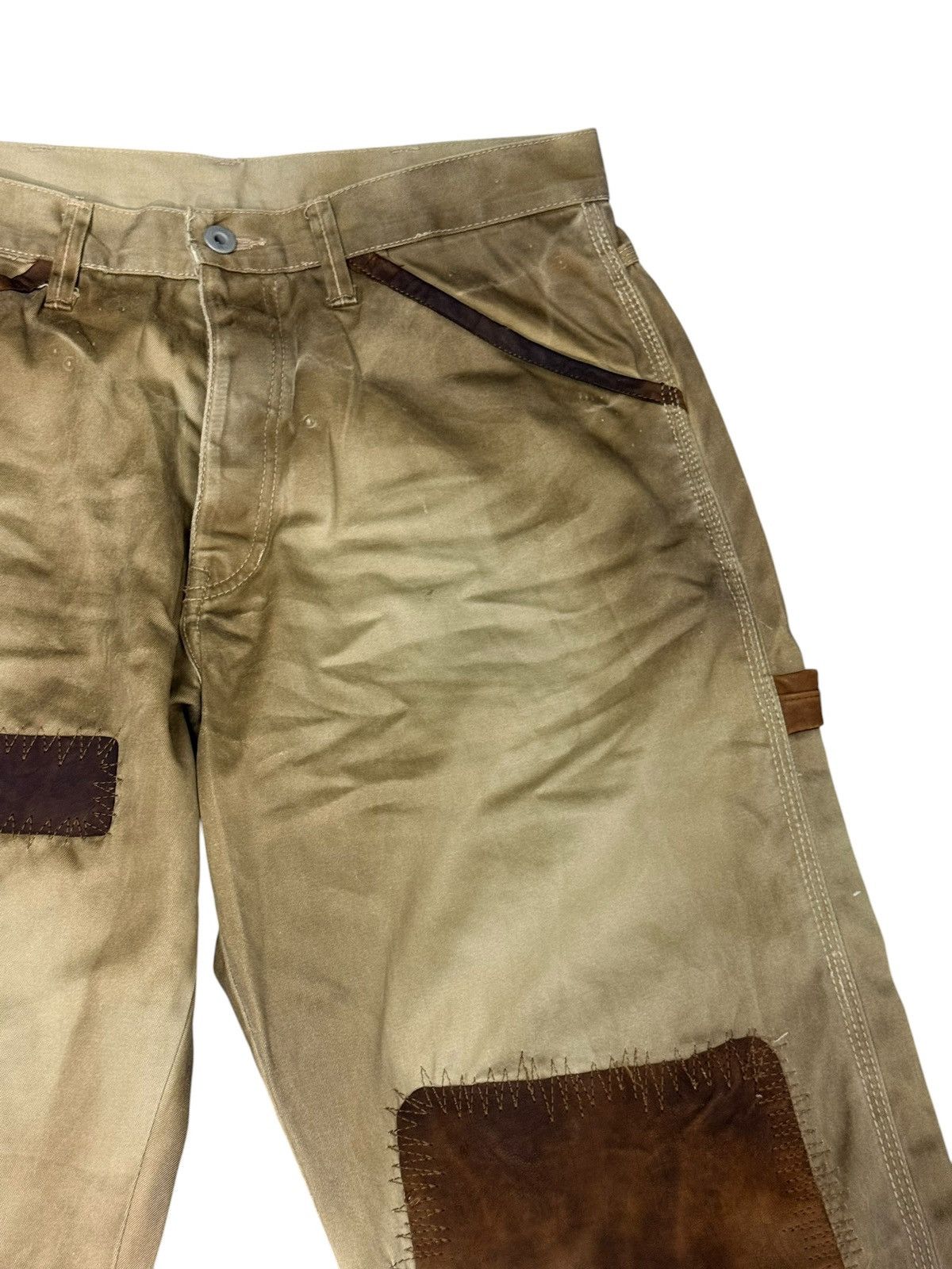 Isamu Katayama Backlash Carpenter Pant Isamu Katayama Leather Patchwork 3🟦2 Size US 31 - 7 Thumbnail