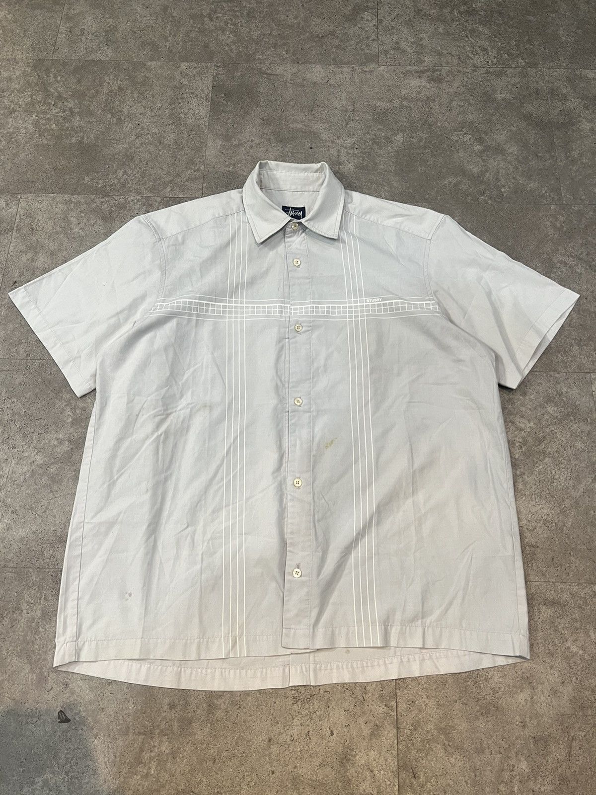 Stussy STUSSY PERFORATED SWIRL KNIT SHIRT NATURAL | Grailed
