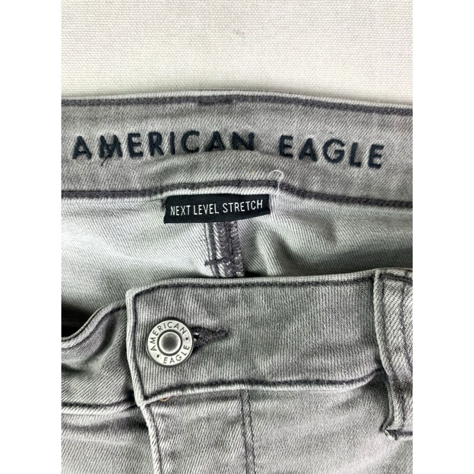 American Eagle Outfitters VINTAGE American Eagle Jegging Gray Hi-Rise Next Level Stretch Size 10 Long (Fit 32x31) Womens Size 24" / US 00 / IT 34 - 7 Thumbnail