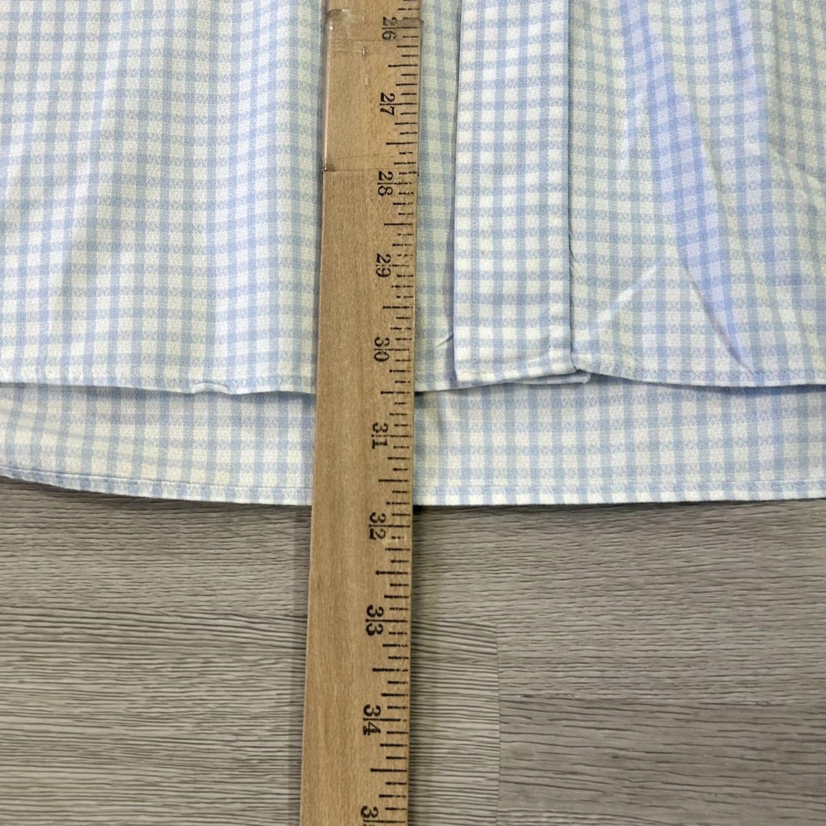 Canali Canali Dress Shirt Mens 17 Gingham Classic Fit Blue 100% Cotton Italy Long Sleeve Spread Collar Business Mens 17 Neck 34/35 Sleeve Size 46R - 6 Thumbnail