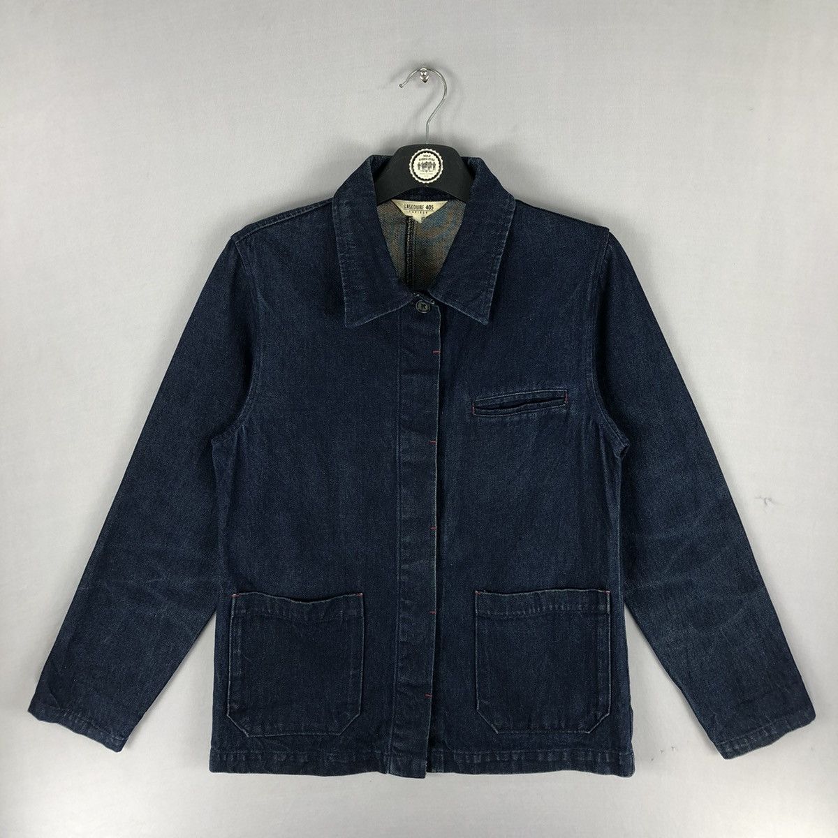 Japanese Brand Vintage 90's Denim Chore Jacket Workwear by Laseduire 405 Size US S / EU 44-46 / 1 - 1 Thumbnail