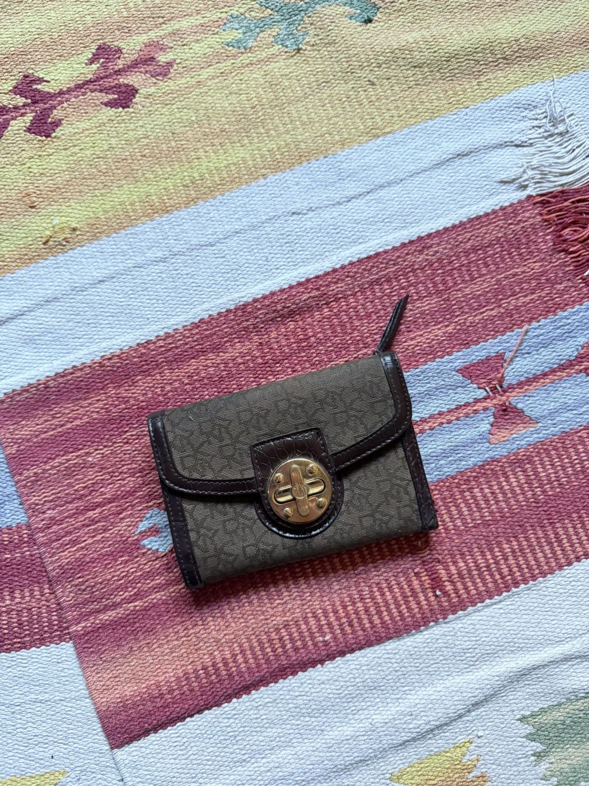 DKNY Vintage 90’s DKNY y2k Monogram Leather Wallet Size ONE SIZE - 1 Thumbnail