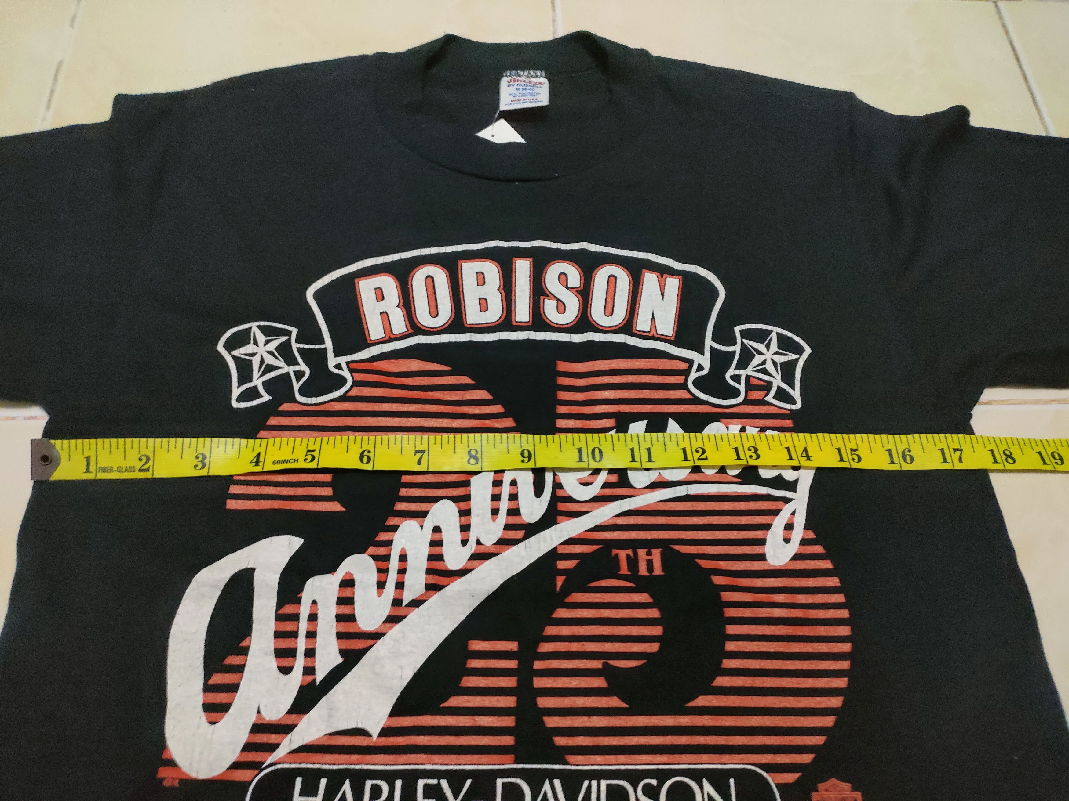 Harley Davidson × Vintage Vintage Harley Davidson Robinson Bike Week 3D Emblem T-Shirt Size US M / EU 48-50 / 2 - 4 Thumbnail