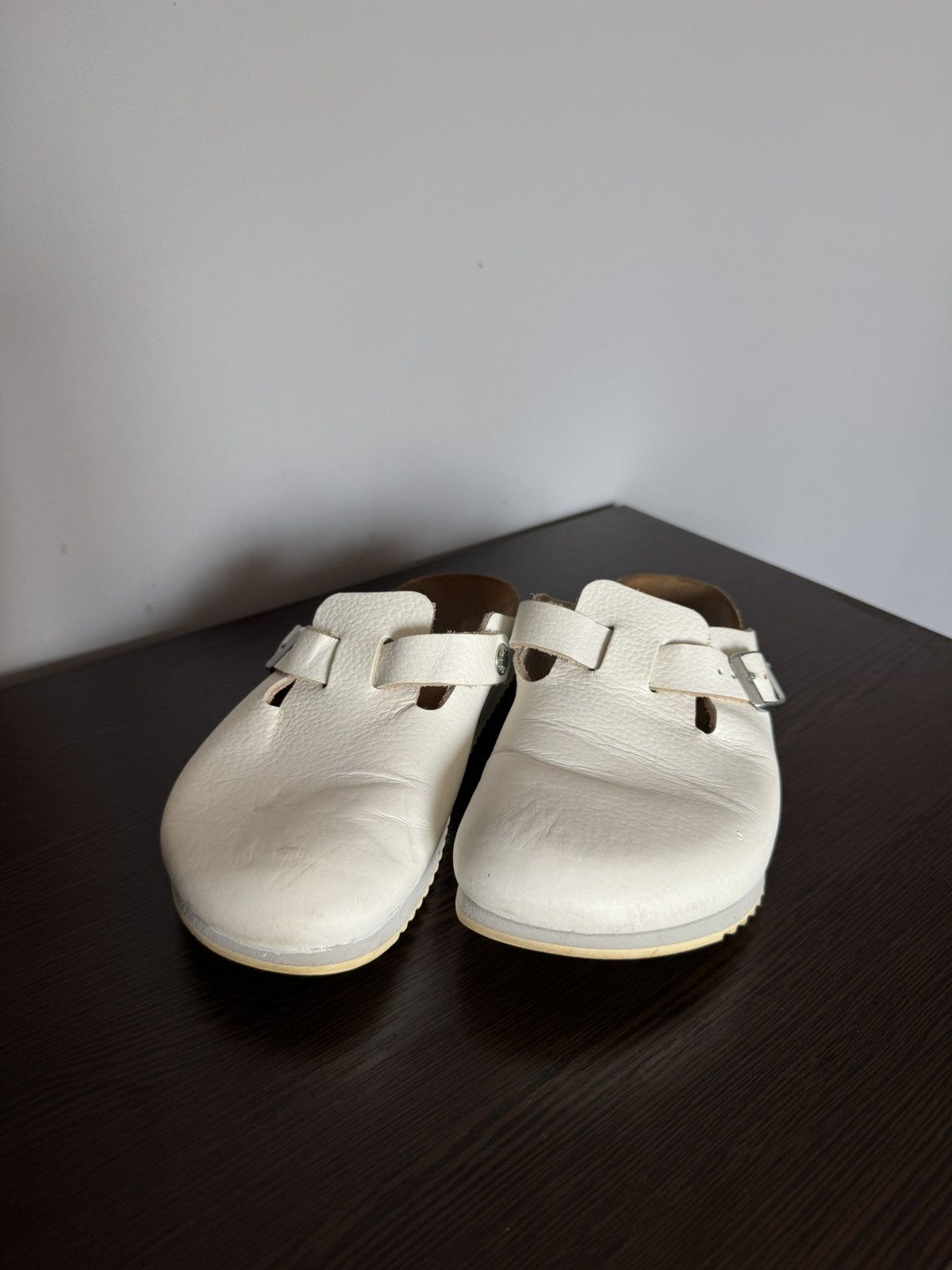 Birkenstock Birkenstock Boston White leather mules 36 Size US 6 / IT 36 - 2 Thumbnail