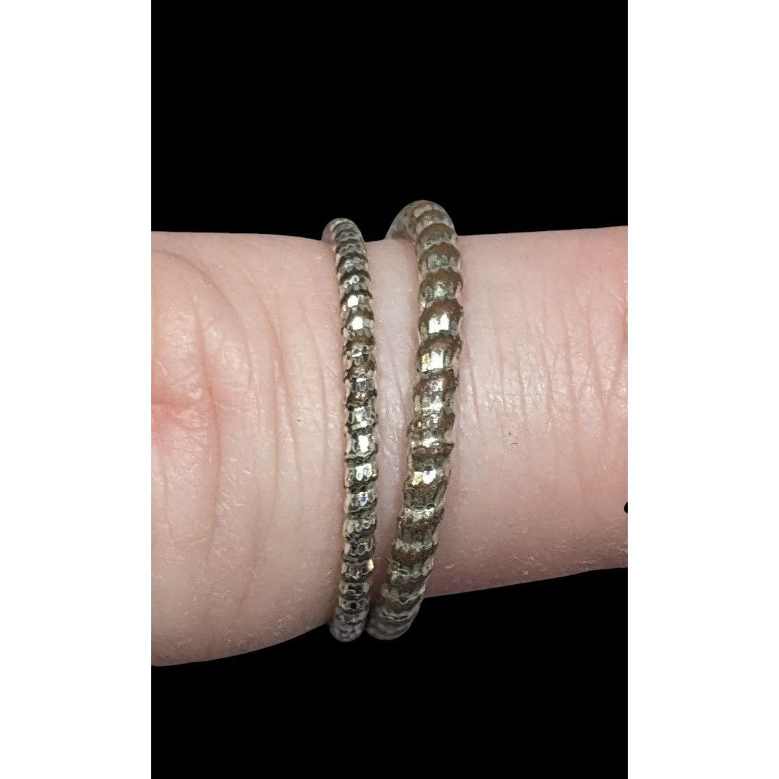 Other Casual Textured Silver Tone Fashion Ring Set Size 7 (2) Size ONE SIZE - 2 Thumbnail