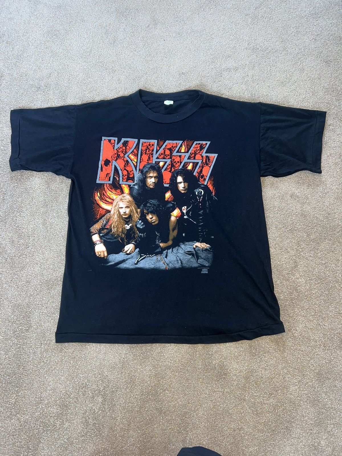 Vintage RARE Vintage KISS Revenge Tour 1992 Tshirt .European Version Size US XL / EU 56 / 4 - 1 Thumbnail