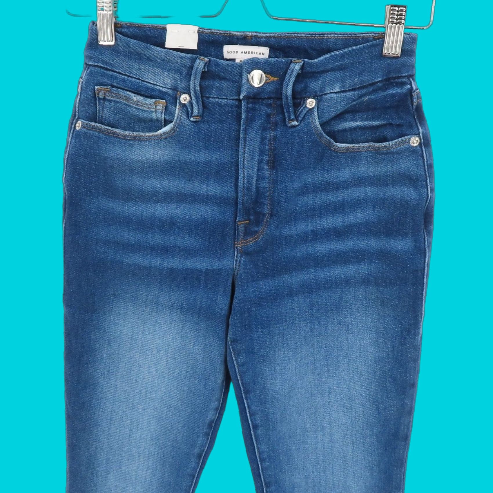 Good American Good American Jeans Womens 6 28 Good Legs Crop Denim Skinny NEW No Tag Blue Cotton Denim 5-Pocket Stretch-Regular Size 28" / US 6 / IT 42 - 1 Thumbnail