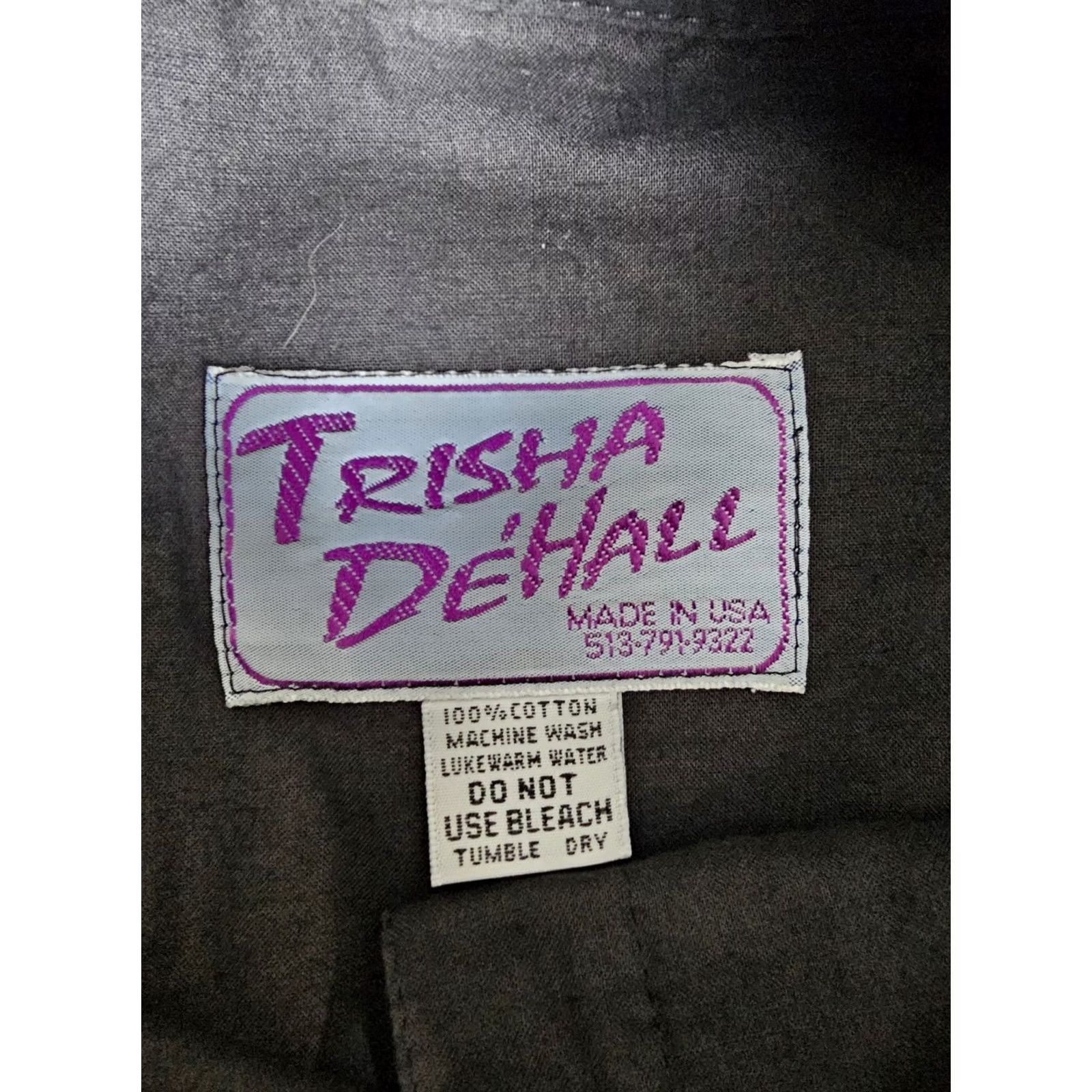 Vintage VINTAGE Trisha DeHall Shirt Western Cowboy Pearl Snap Black & Aztec L Size L / US 10 / IT 46 - 4 Thumbnail