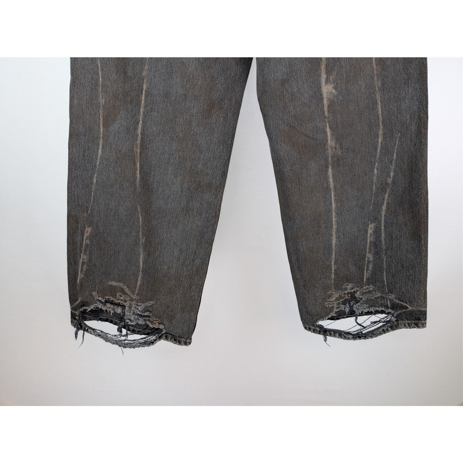 Balenciaga o1rshd1 34-36 Organic Japanese Oversized Denim Baggy Pants Size US 26 / EU 42 - 12 Thumbnail