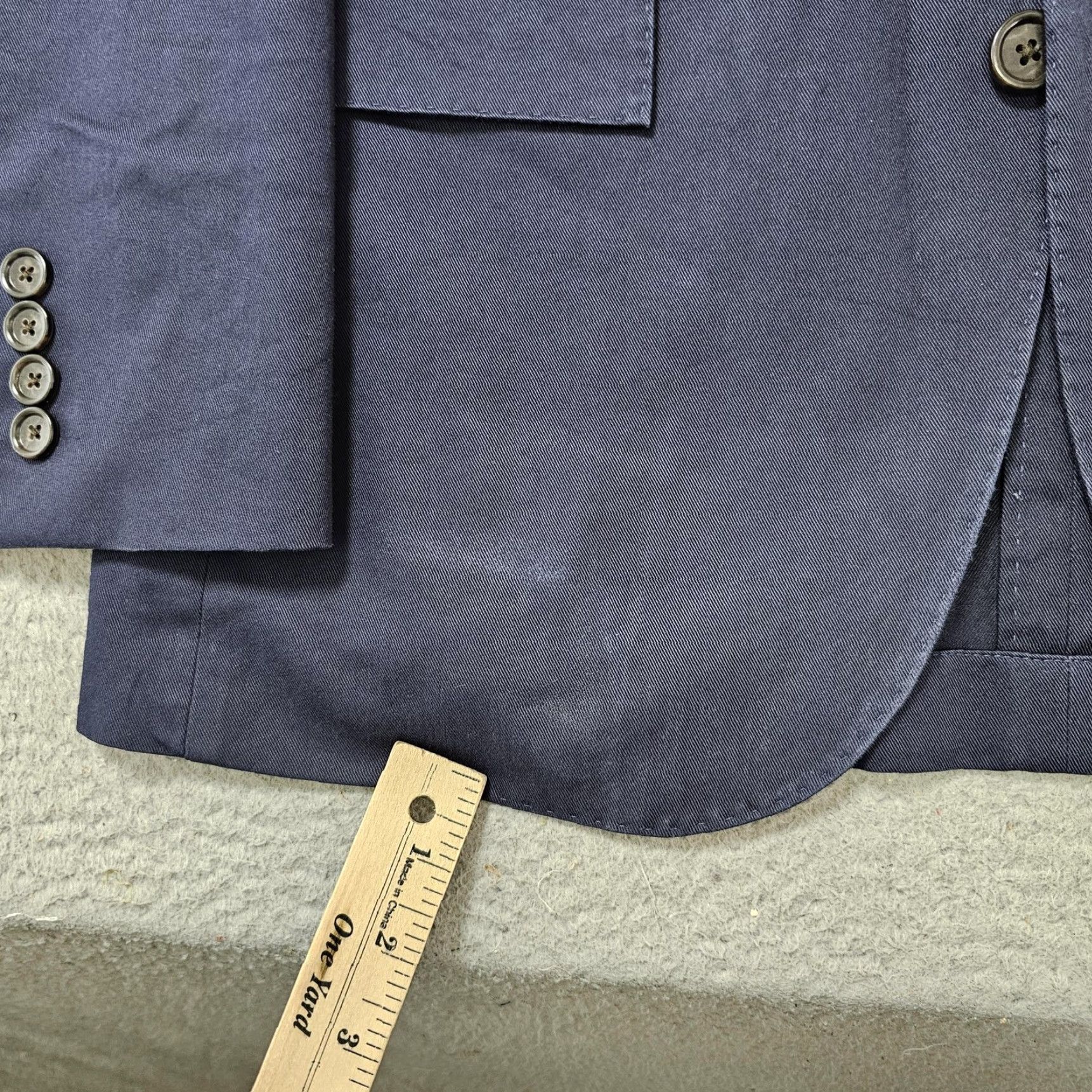 J.Crew J.Crew Blazer Mens 38R Navy Cotton Slim Fit Italian Fabric Ludlow Size 38R - 2 Thumbnail