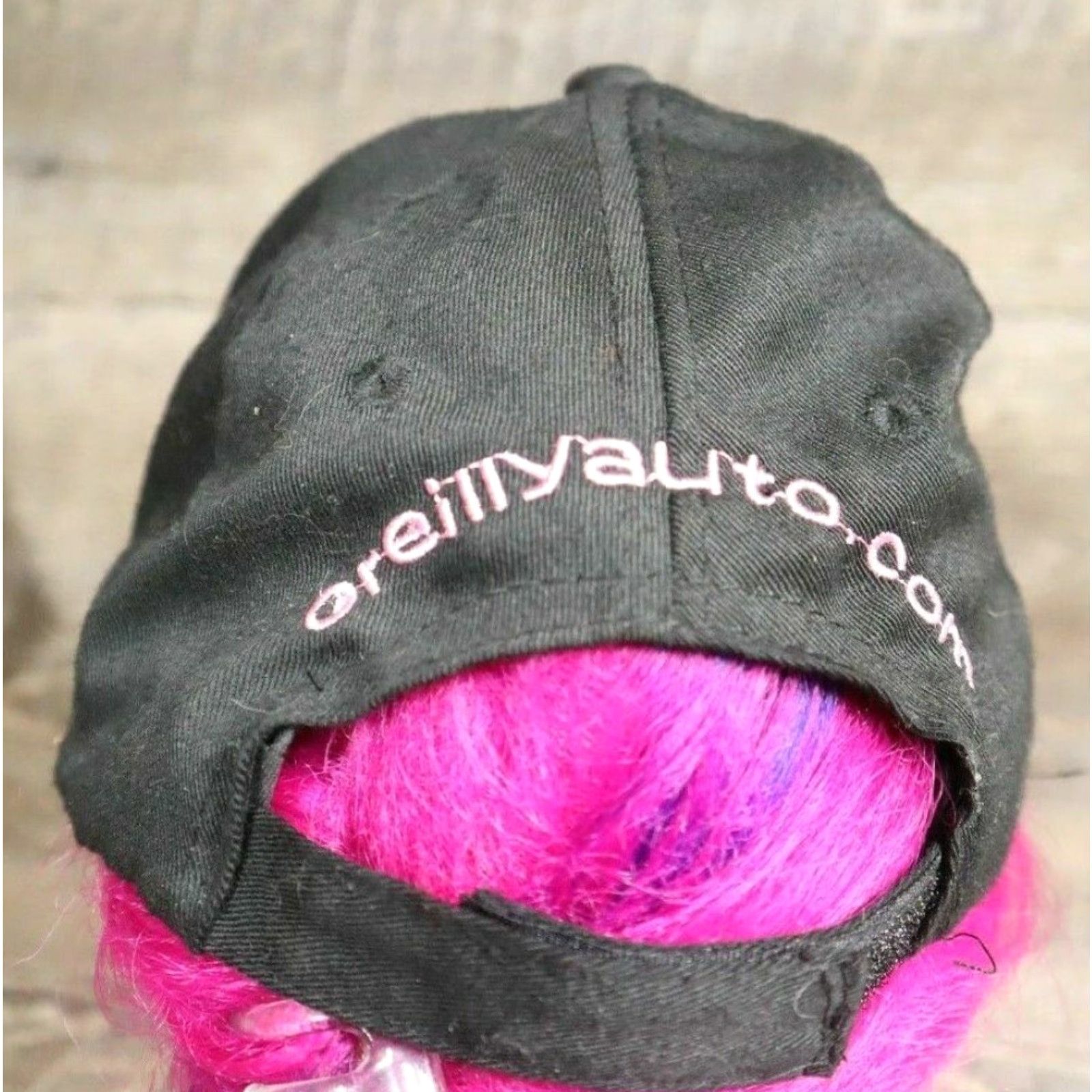 Pinko O'Reilly Baseball Cap Shirt Womens Hat Black Pink Cars Auto Parts Embroidery on front Strapback Adjustable Size ONE SIZE - 4 Thumbnail
