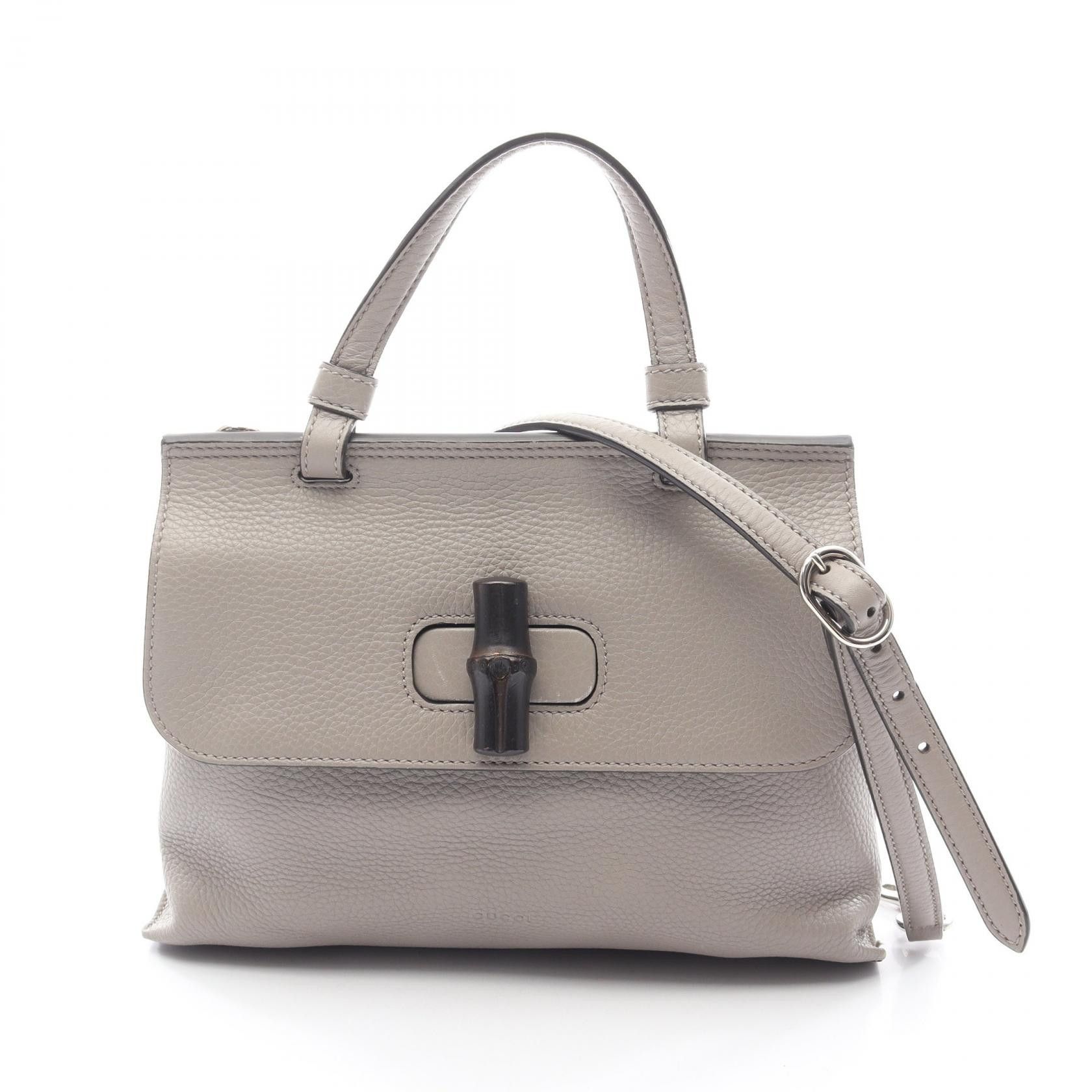Gucci Gucci Gucci Bamboo Daily Leather Handbag Leather Handbag 370831 DUTY FREE for USA Size ONE SIZE - 1 Thumbnail