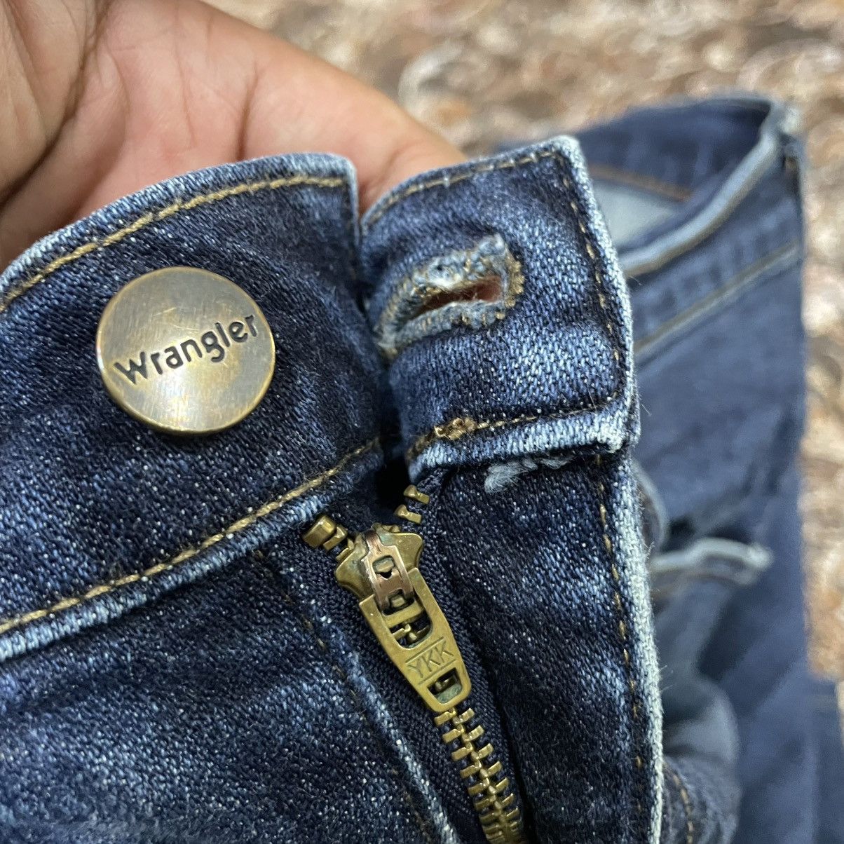 Wrangler 🔥Vintage Wrangler WM3903 Stoned Washed Distress Denim Jeans Size US 31 - 10 Thumbnail