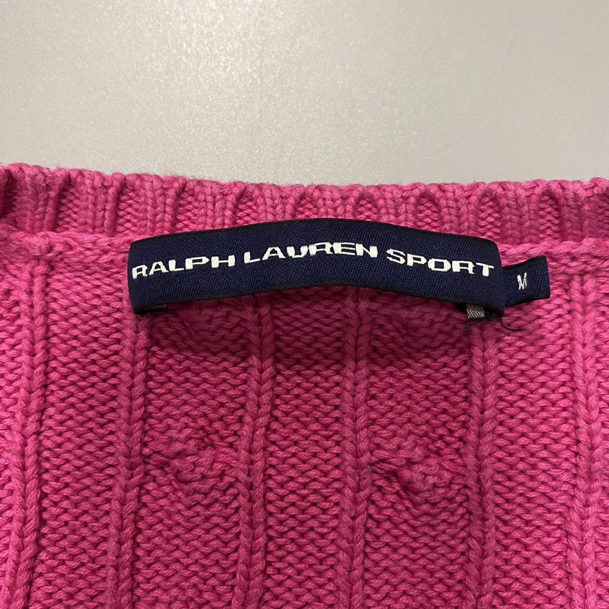 Polo Ralph Lauren × Vintage Polo Ralph Lauren Sport Cable Knit Sweater M Pink Size M / US 6-8 / IT 42-44 - 6 Thumbnail