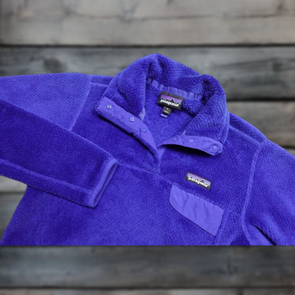 Patagonia Patagonia Women S Re Tool Snap T Fleece Pullover Jacket Purple with Pockets Short Sleeve Zip? No Snap front collar Size S / US 4 / IT 40 - 1 Thumbnail