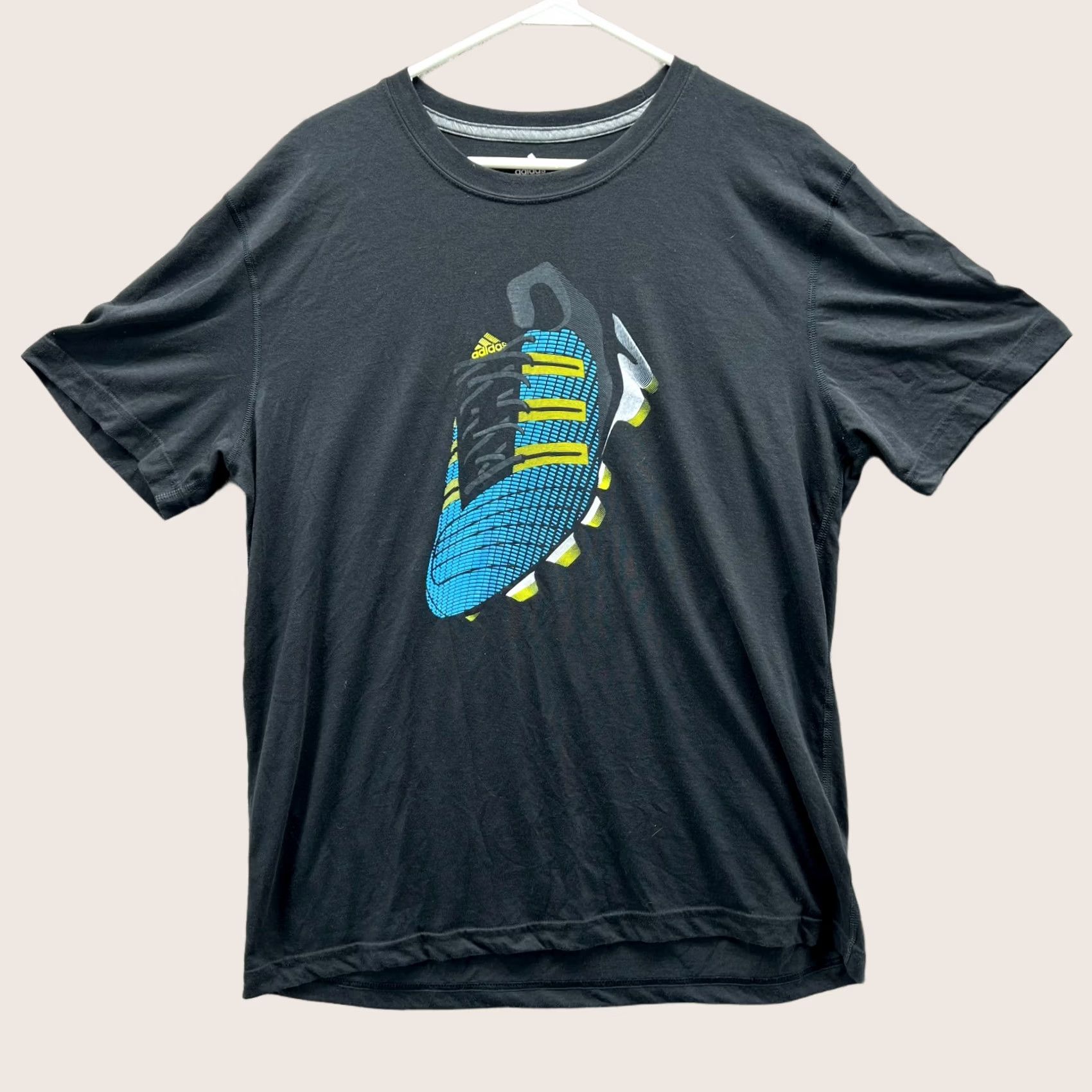 Adidas Adidas Shirt Mens XL Black Climalite Soccer Graphic Tee Jersey Y2K T-Shirt Crew Neck Size US XL / EU 56 / 4 - 1 Thumbnail