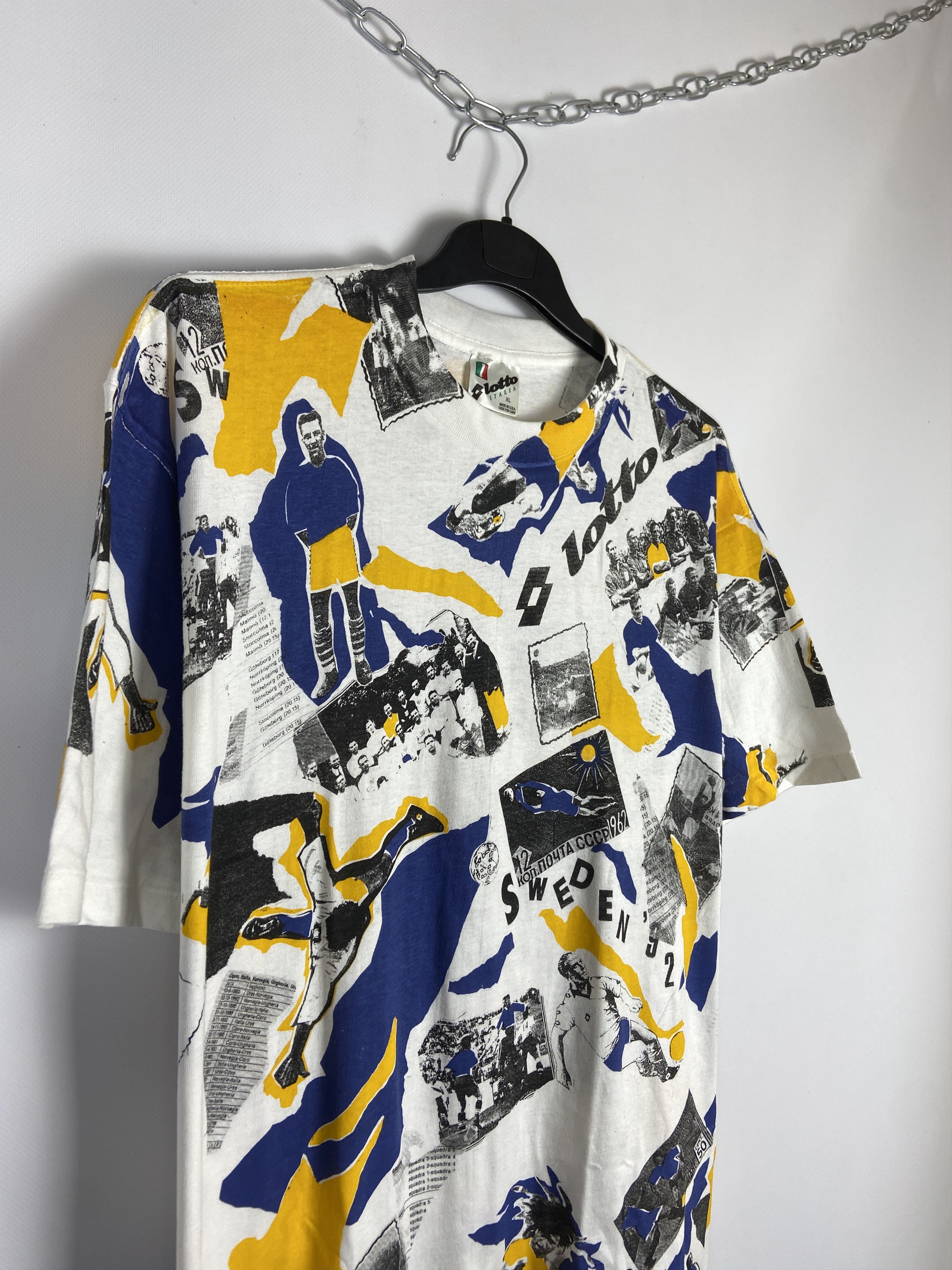 Lotto Sport Vintage Lotto Sweden 1992 soccer print tee Size US XL / EU 56 / 4 - 4 Thumbnail