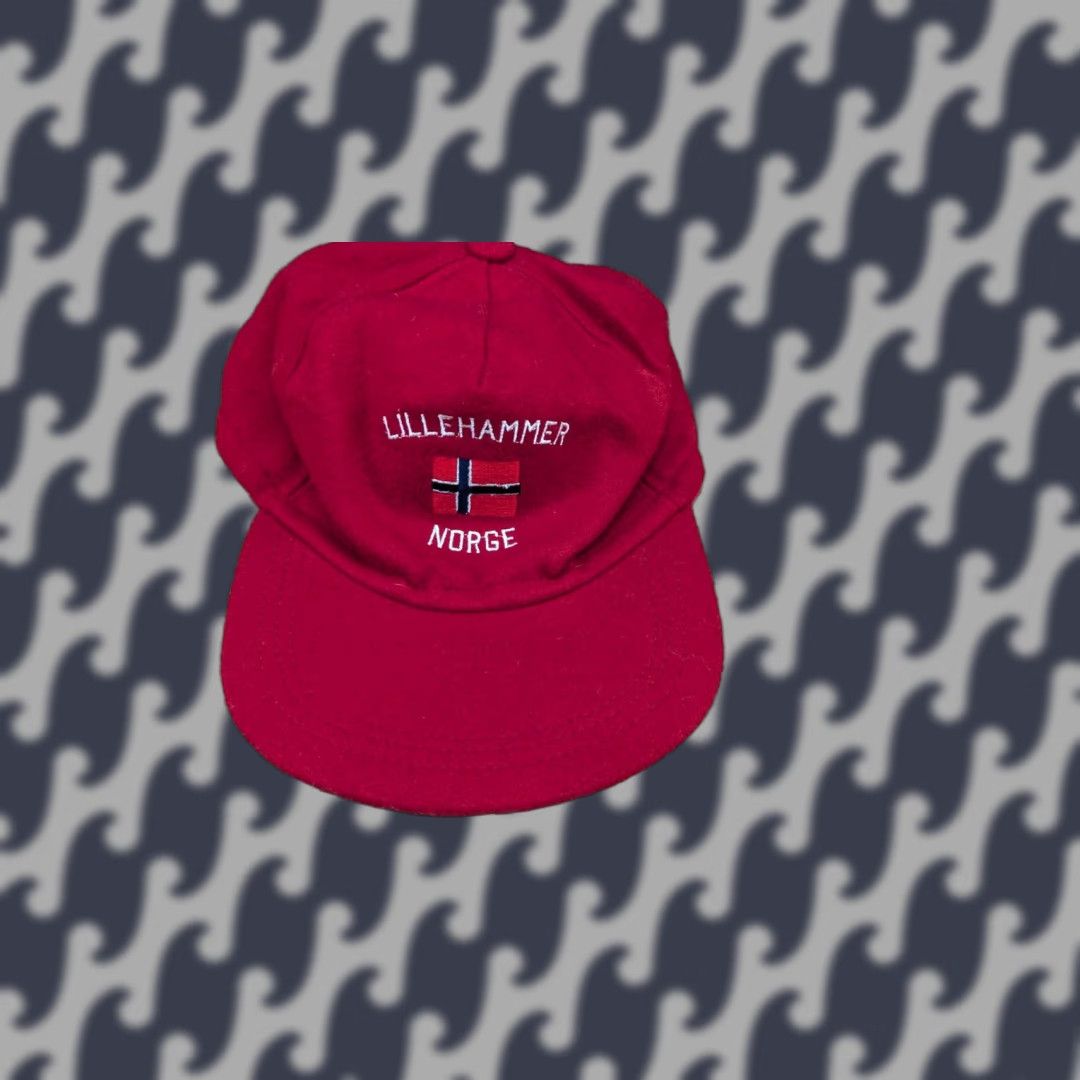 Vintage VINTAGE Lillehammer 1994 Olympics Fleece Cap Hat Wool Viscose Norway Red Cap L Unisex Adults Mens Women’s Size US L / EU 52-54 / 3 - 1 Thumbnail