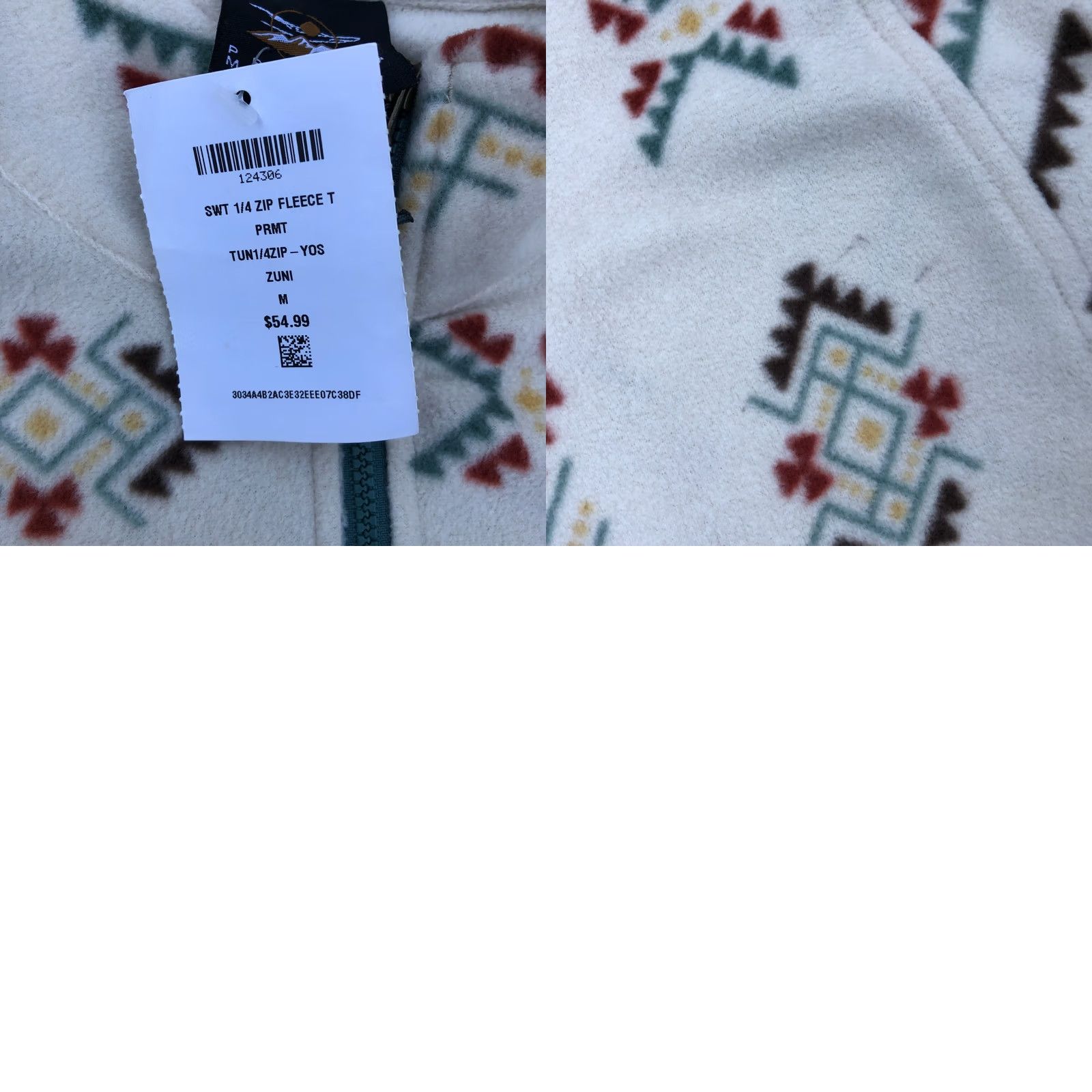 Vintage PRAIRIE MOUNTAIN 1/2 Zip Yosemite National Park Pullover Sweatshirt MED Fleece Shirt Mens M Yellow Multi Size US M / EU 48-50 / 2 - 8 Thumbnail