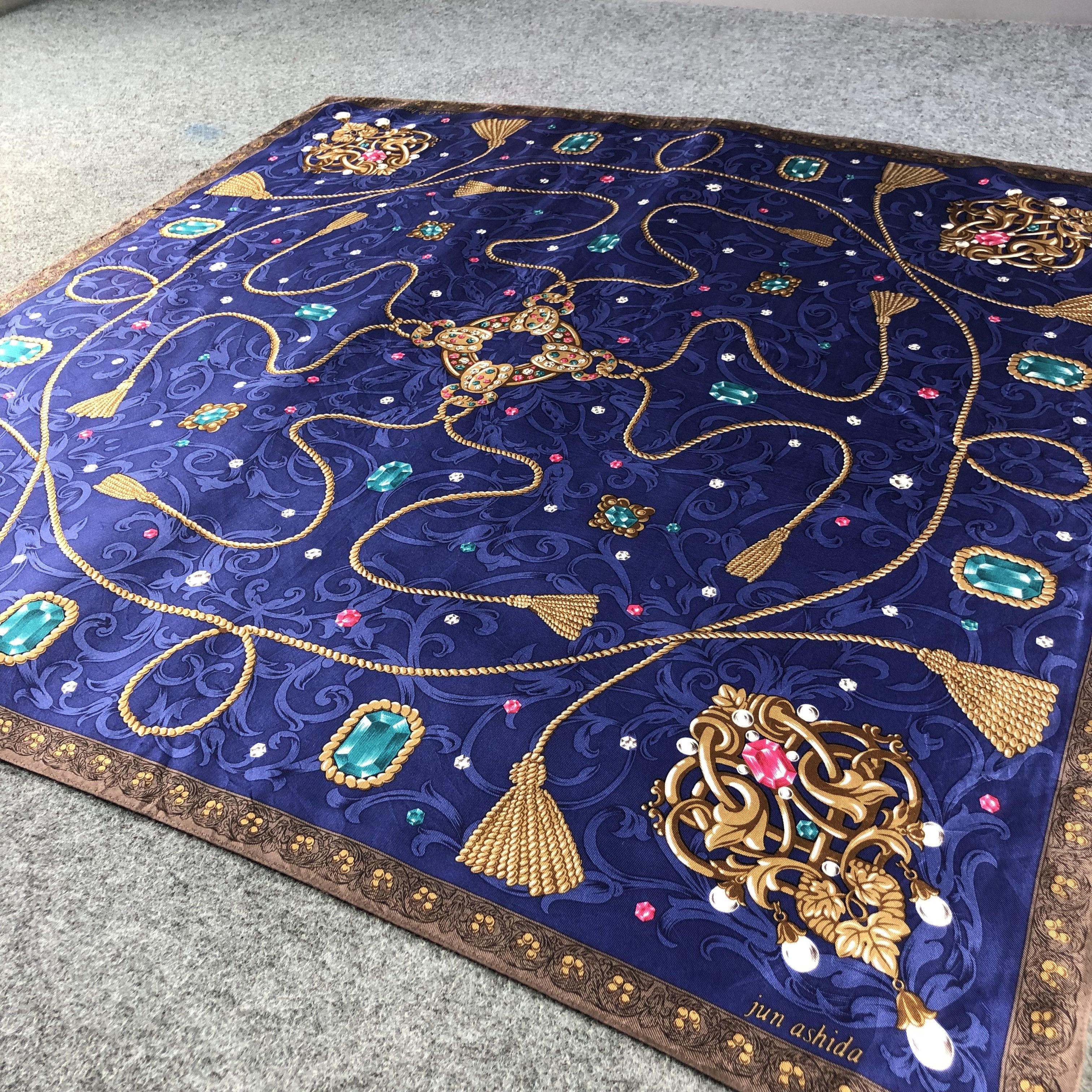 Japanese Brand Jun Ashida Luxury Jewelry Silk Scarf M902 Size ONE SIZE - 2 Thumbnail