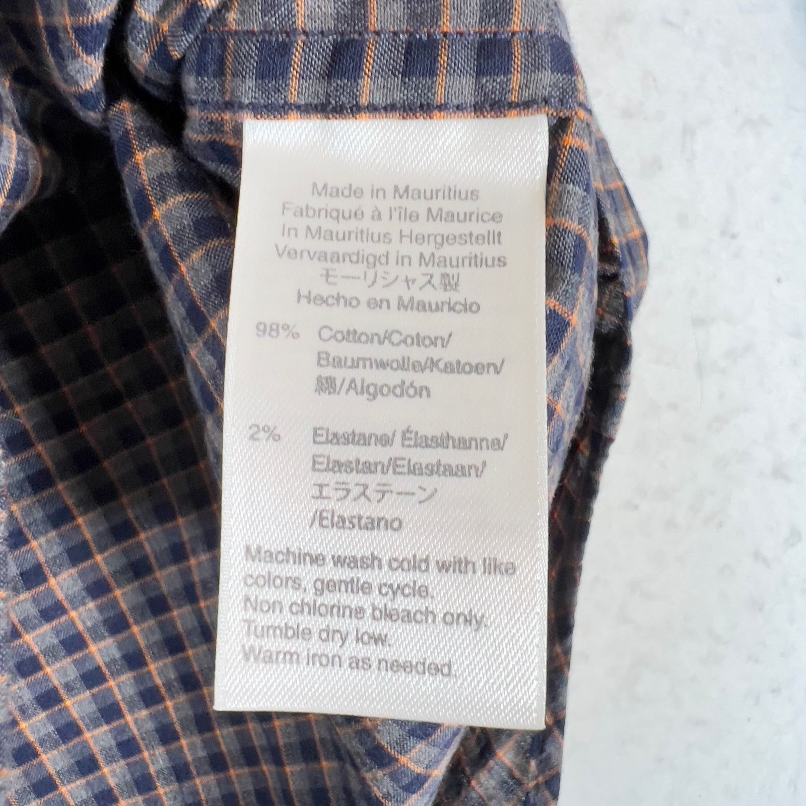 J.Crew J. Crew Mercantile Flex Button Down Shirt Mens L Blue Orange Size US L / EU 52-54 / 3 - 4 Thumbnail