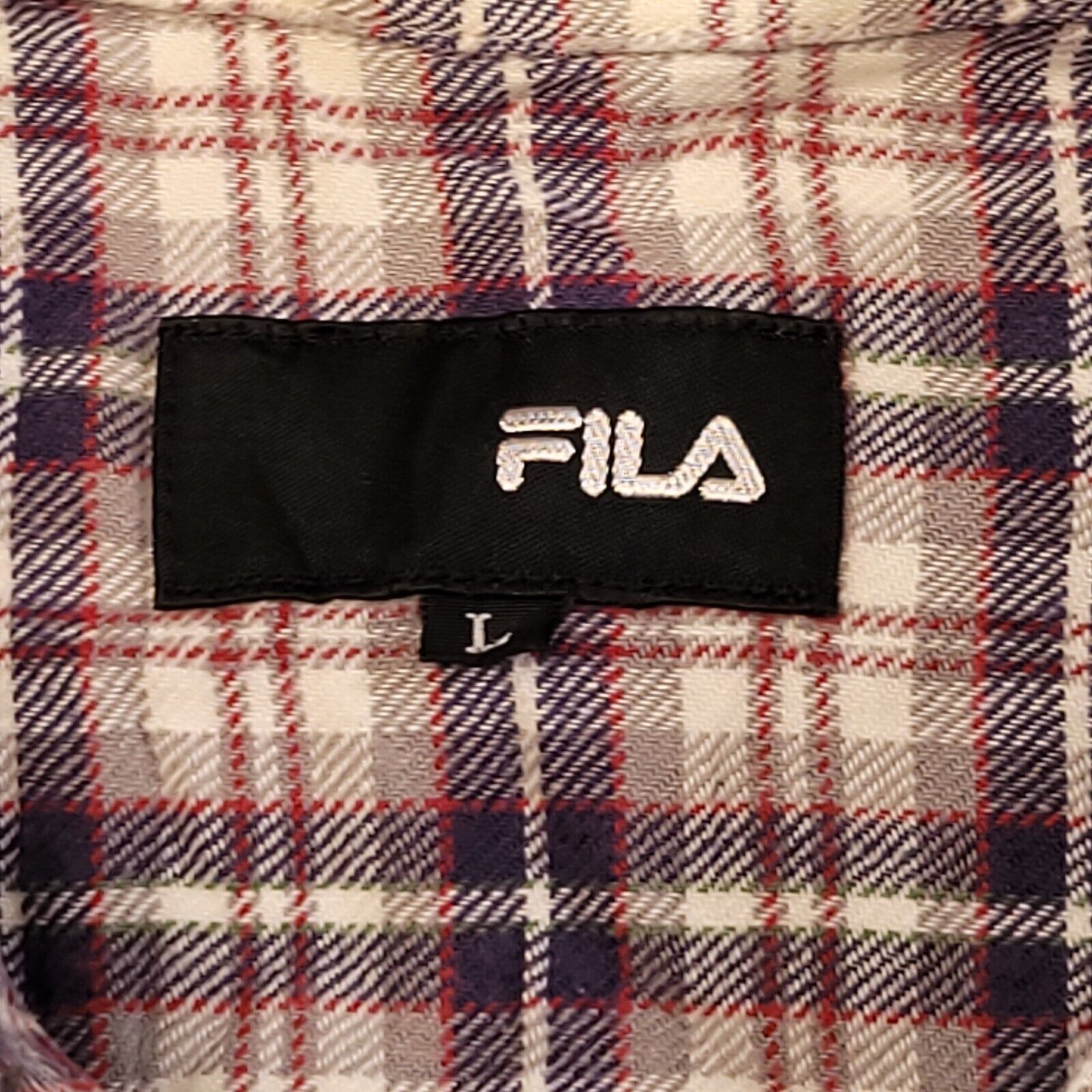 Fila Fila Tartan Flannel Shirt Mens Size Large L Blue White Size US L / EU 52-54 / 3 - 3 Thumbnail