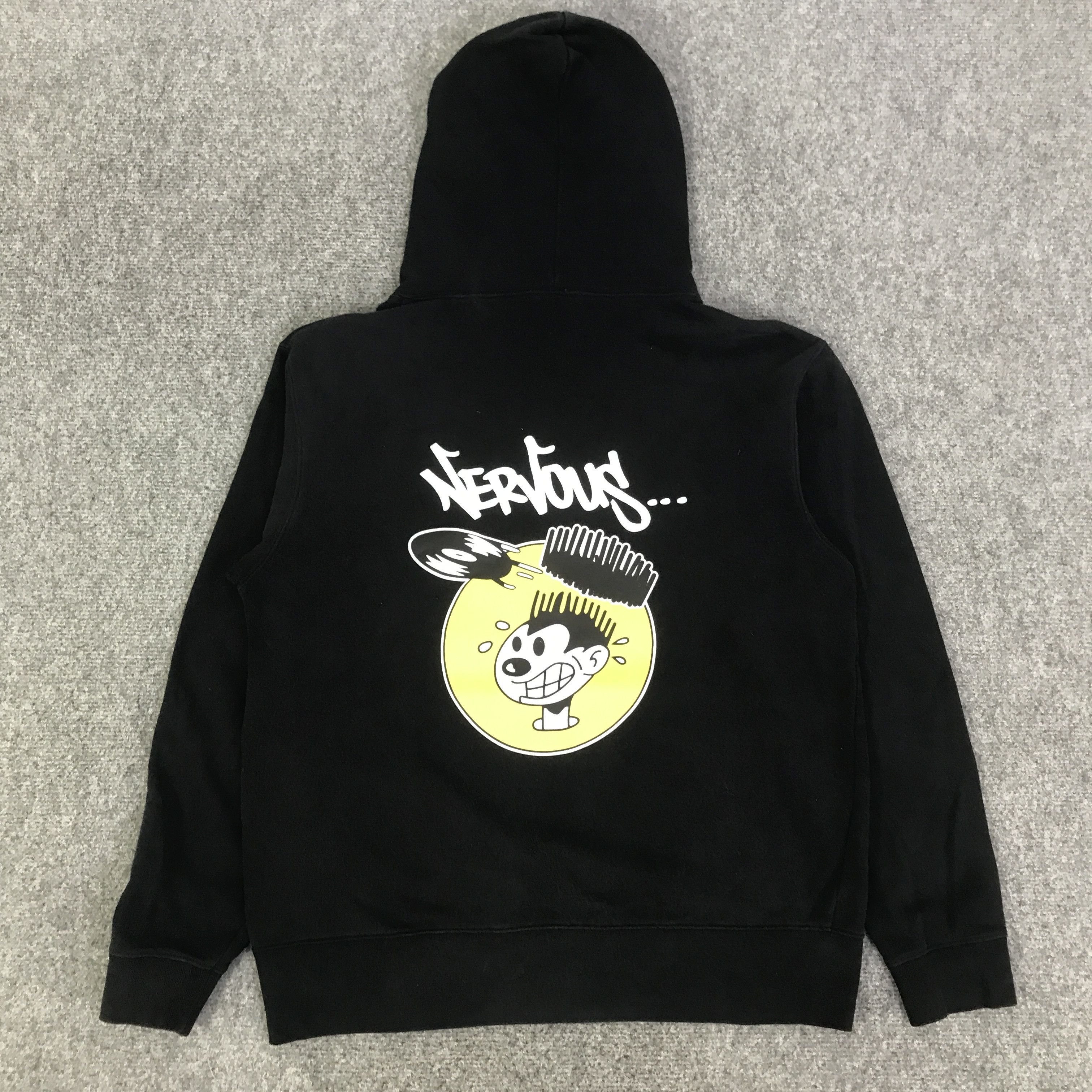 Japanese Brand Y2K NERVOUS RECORDS LABEL HOODIES K128B12 Size US M / EU 48-50 / 2 - 1 Thumbnail