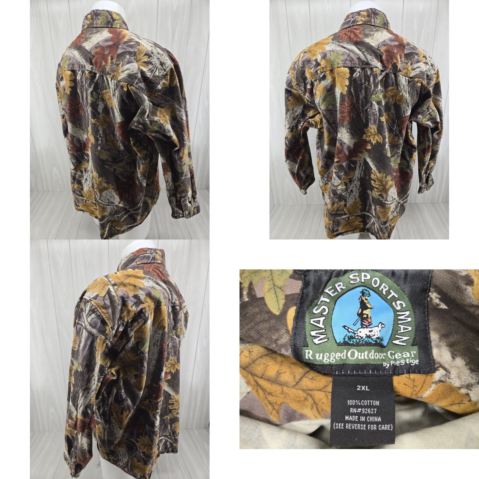 Vintage VINTAGE Master Sportsman Shirt Mens 2XL Camouflage Denim Button-Up Long Sleeve Outdoor Gear Casual Size US XXL / EU 58 / 5 - 8 Thumbnail