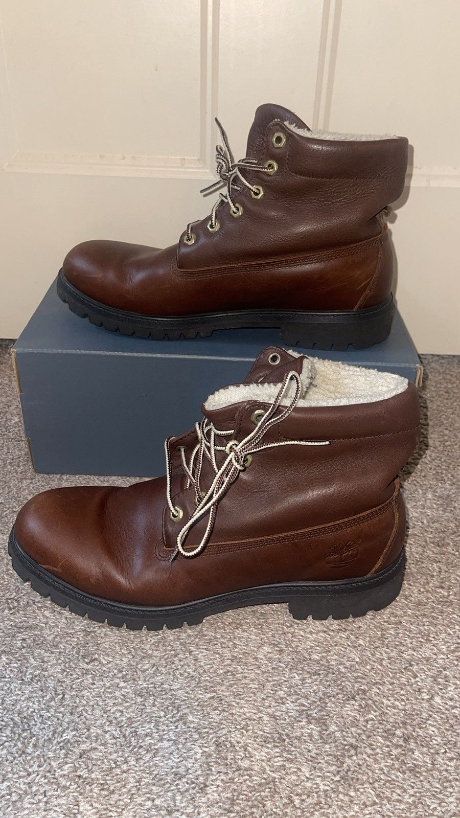 Timberland Timberland Men's Leather Lace-Up Fur Lined Boots Size US 10 / EU 43 - 1 Thumbnail