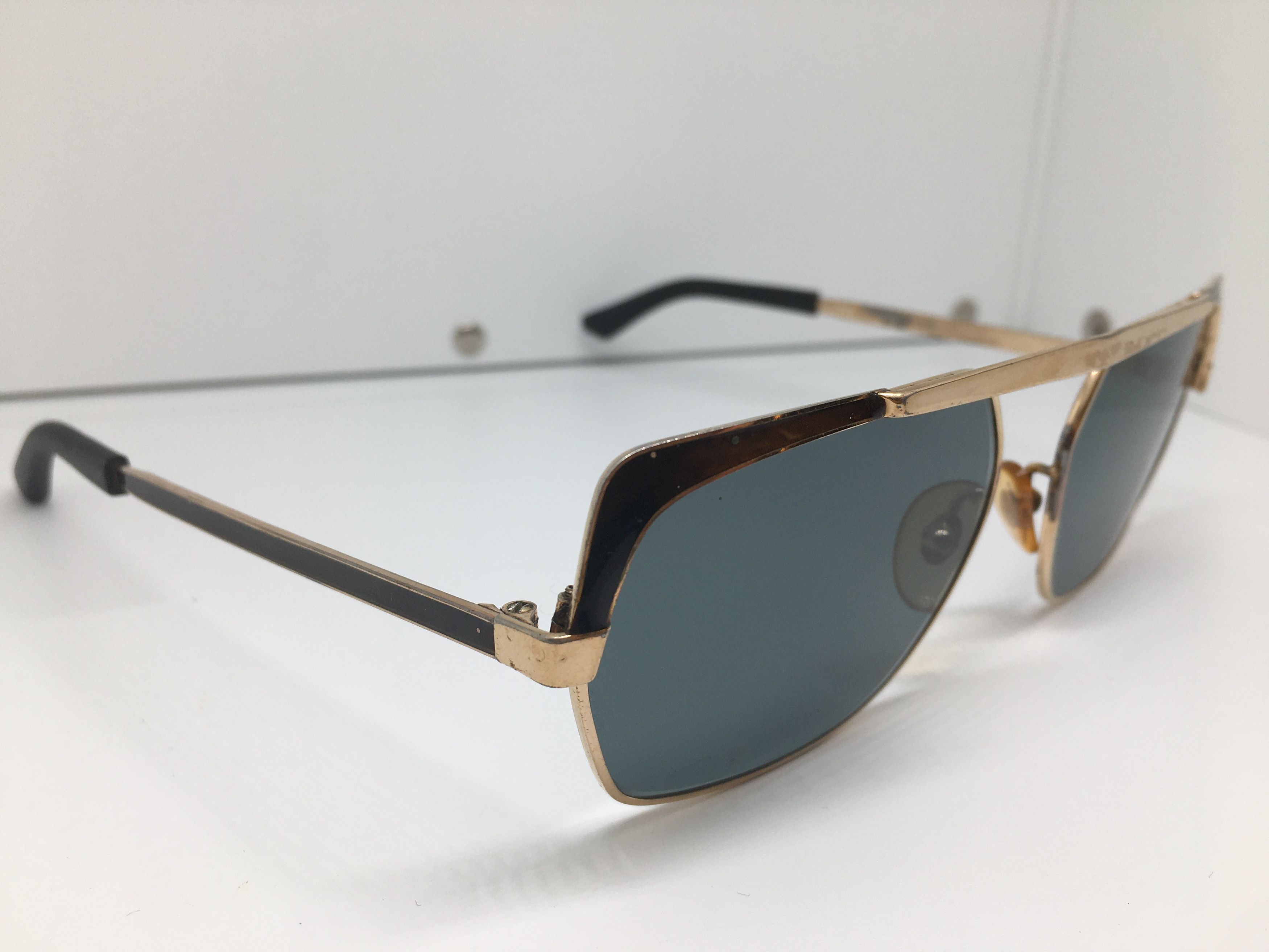 Vintage Vinatge Amor Gold ROCKABILLY sunglasses Frame France Size ONE SIZE - 2 Thumbnail