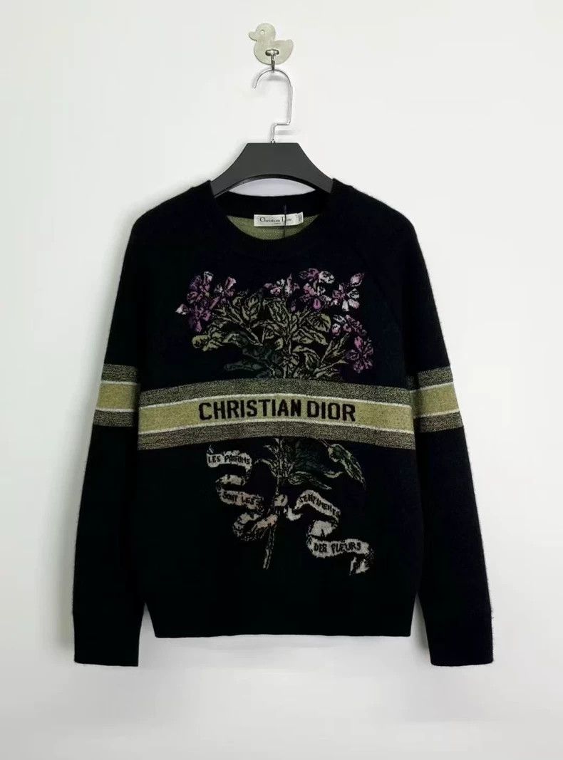 Dior Dior Floral Logo Cashmere Sweater Size US XS / EU 42 / 0 - 1 Thumbnail