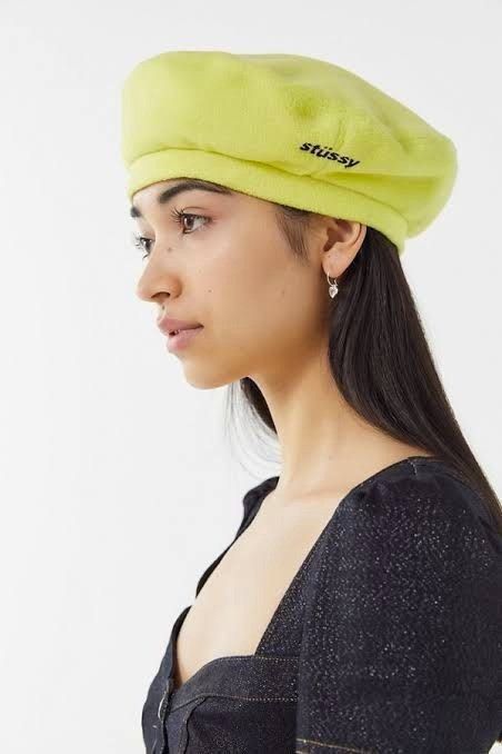 Stussy Stussy Bristol Polar Fleece Beret - Lemon Size ONE SIZE - 4 Thumbnail