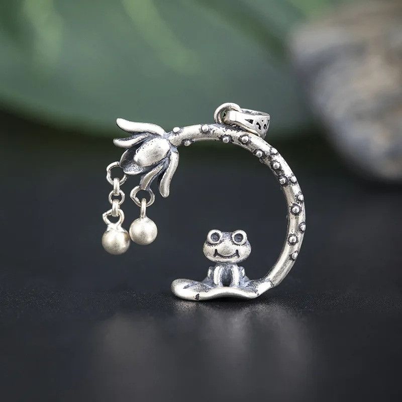 Other Cute Frog Pendant 925 Sterling Silver Accessories Gift Size ONE SIZE - 3 Thumbnail