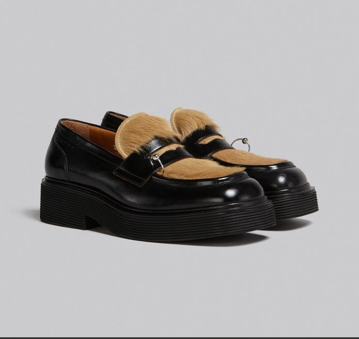 marni green loafers