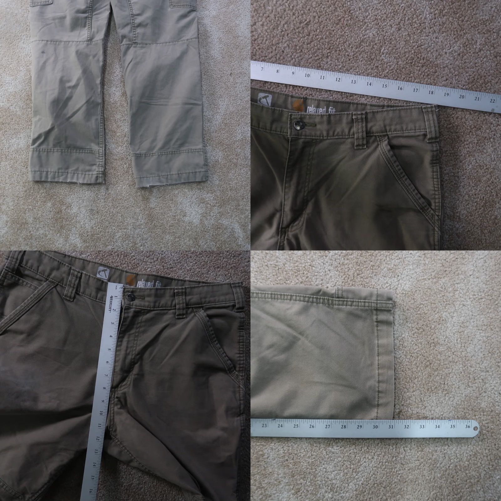 Carhartt VINTAGE Carhartt Relaxed Canvas Full Swing work Pants Men 36x32 Beige Size US 36 / EU 52 - 9 Thumbnail