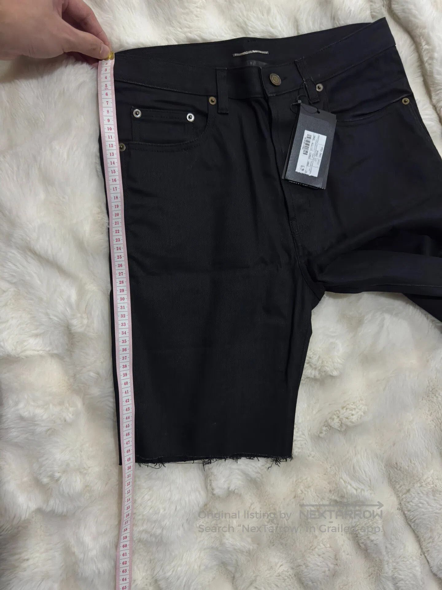 Saint Laurent Paris Saint Laurent Paris Solid black denim shorts| Size US 28 / EU 44 - 9 Thumbnail
