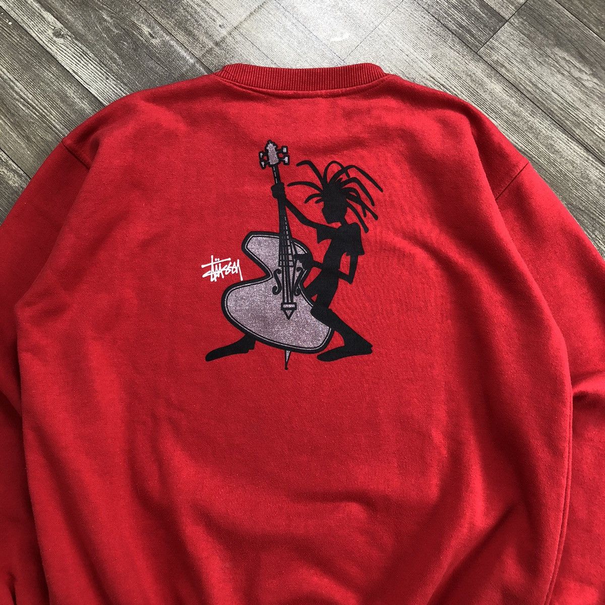 Stussy Res 1980s Stussy USA Rastaman Red Sweatshirt Size US L / EU 52-54 / 3 - 2 Thumbnail