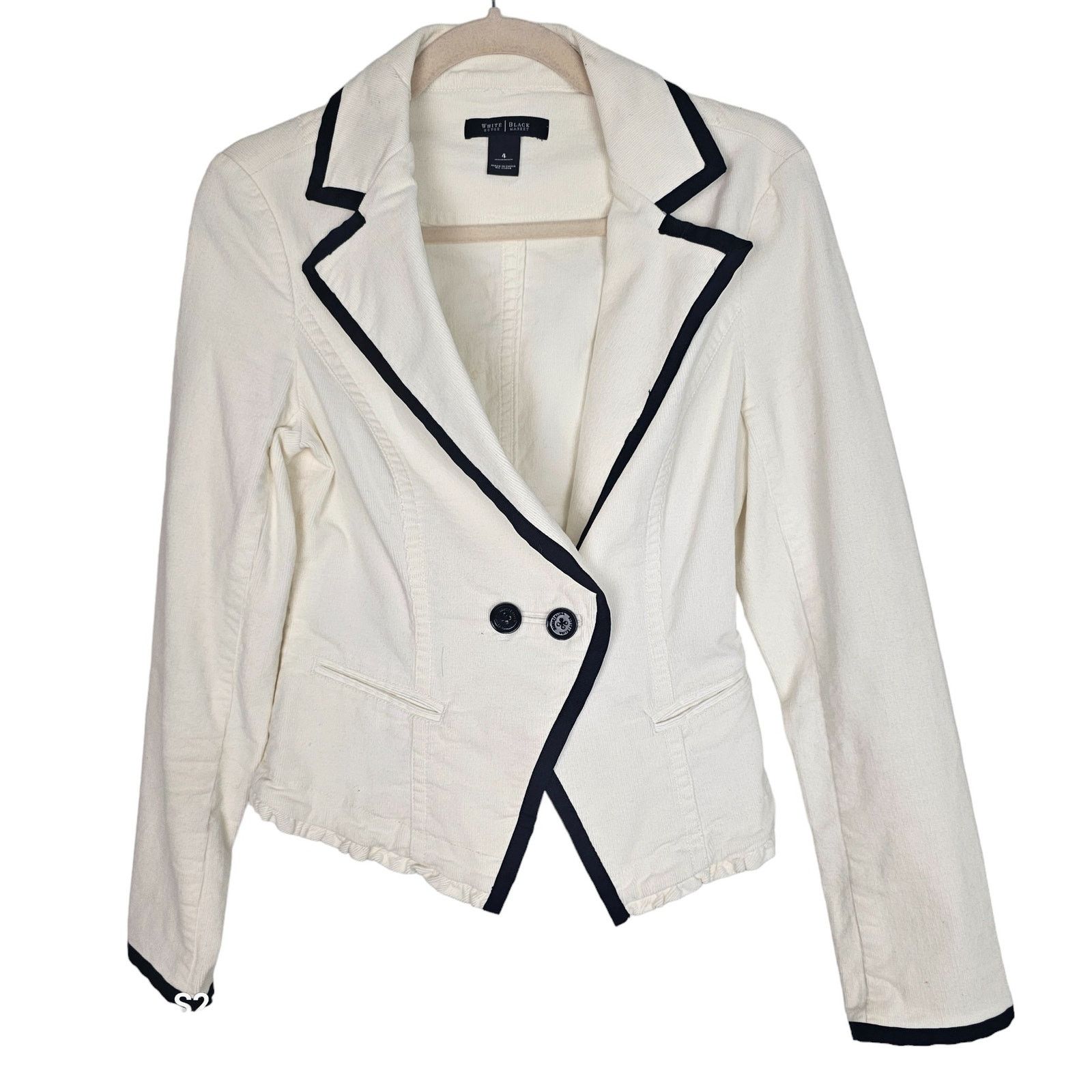 White House Black Market White House Black Market Corduroy Cropped Blazer 4 Classic Size S / US 4 / IT 40 - 1 Thumbnail