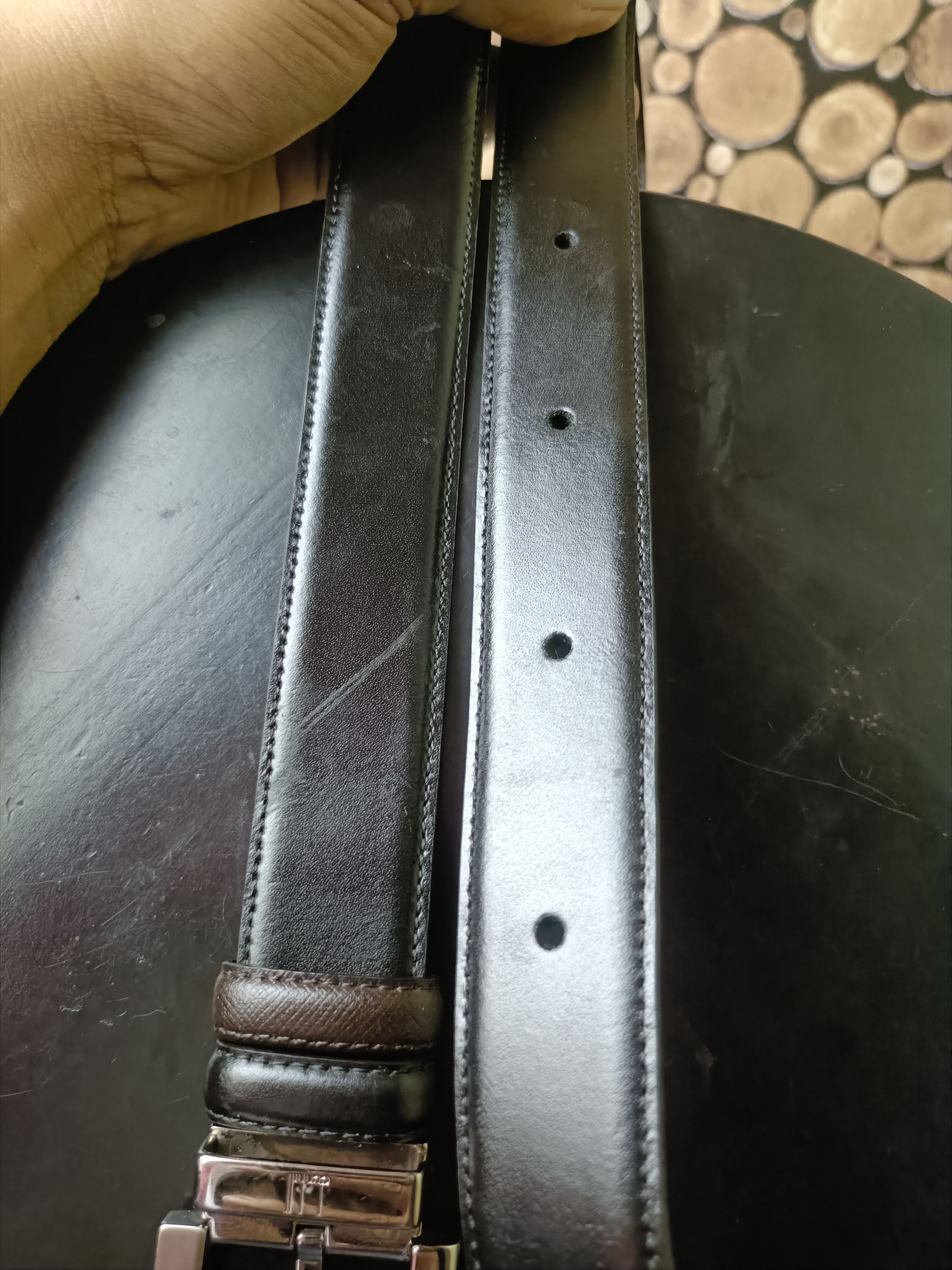 Alfred Dunhill Dunhill reversible cowhide leather belt black brown Size 40 - 7 Thumbnail