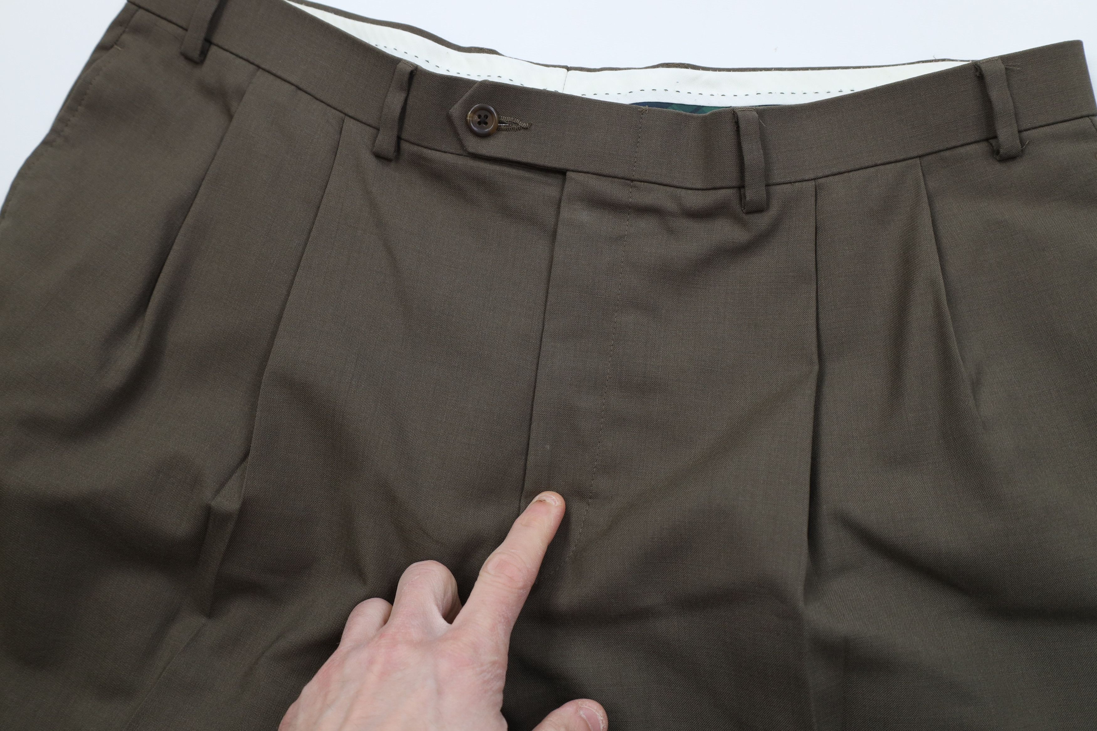 Ralph Lauren Vintage 90s Ralph Lauren Pleated Wide Leg Chino Pants Brown Size US 38 / EU 54 - 8 Thumbnail