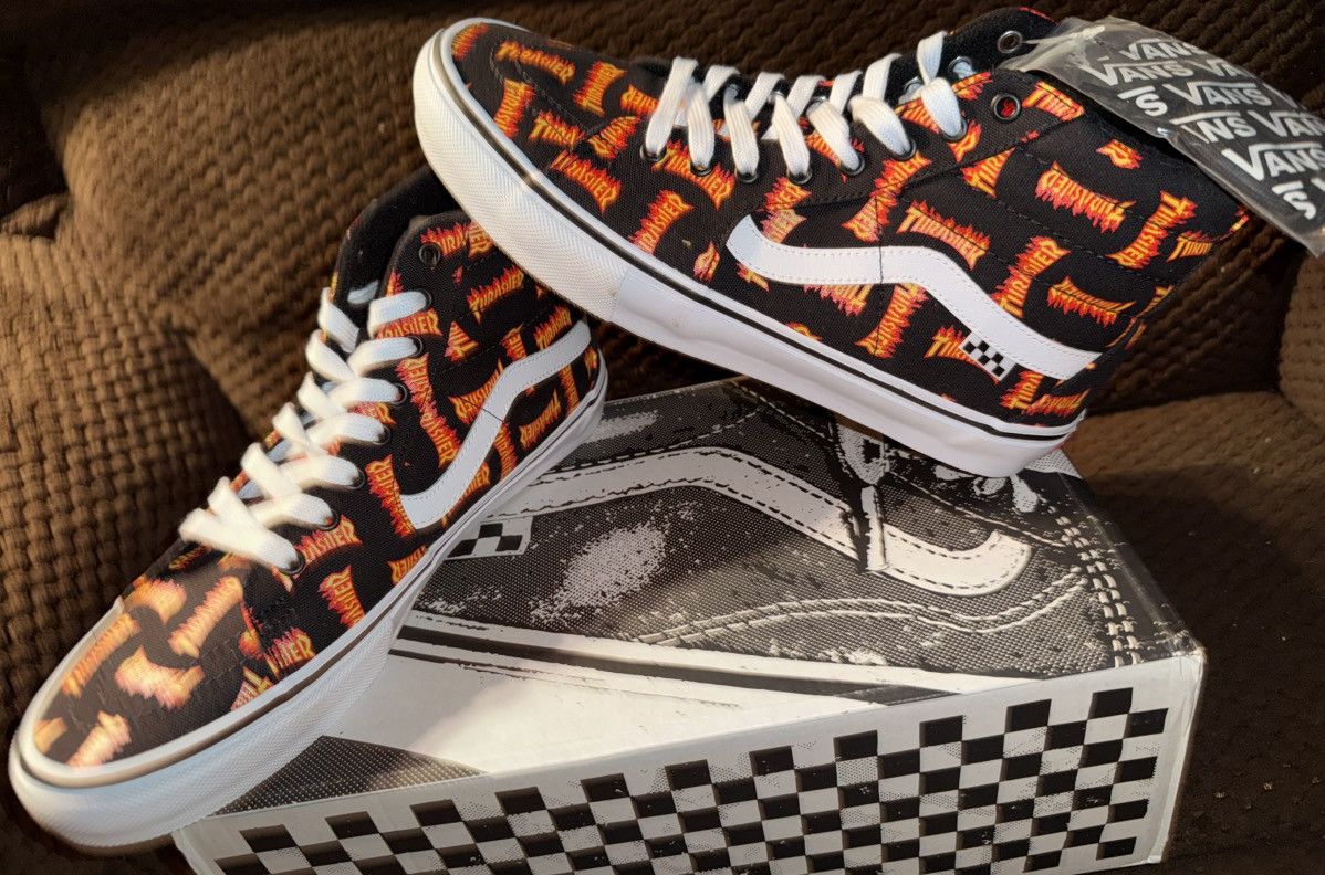 Vans Vans x Thrasher All-Over “Sk8-hi” skate/street shoes NEW! DS Size US 11 / EU 44 - 8 Thumbnail