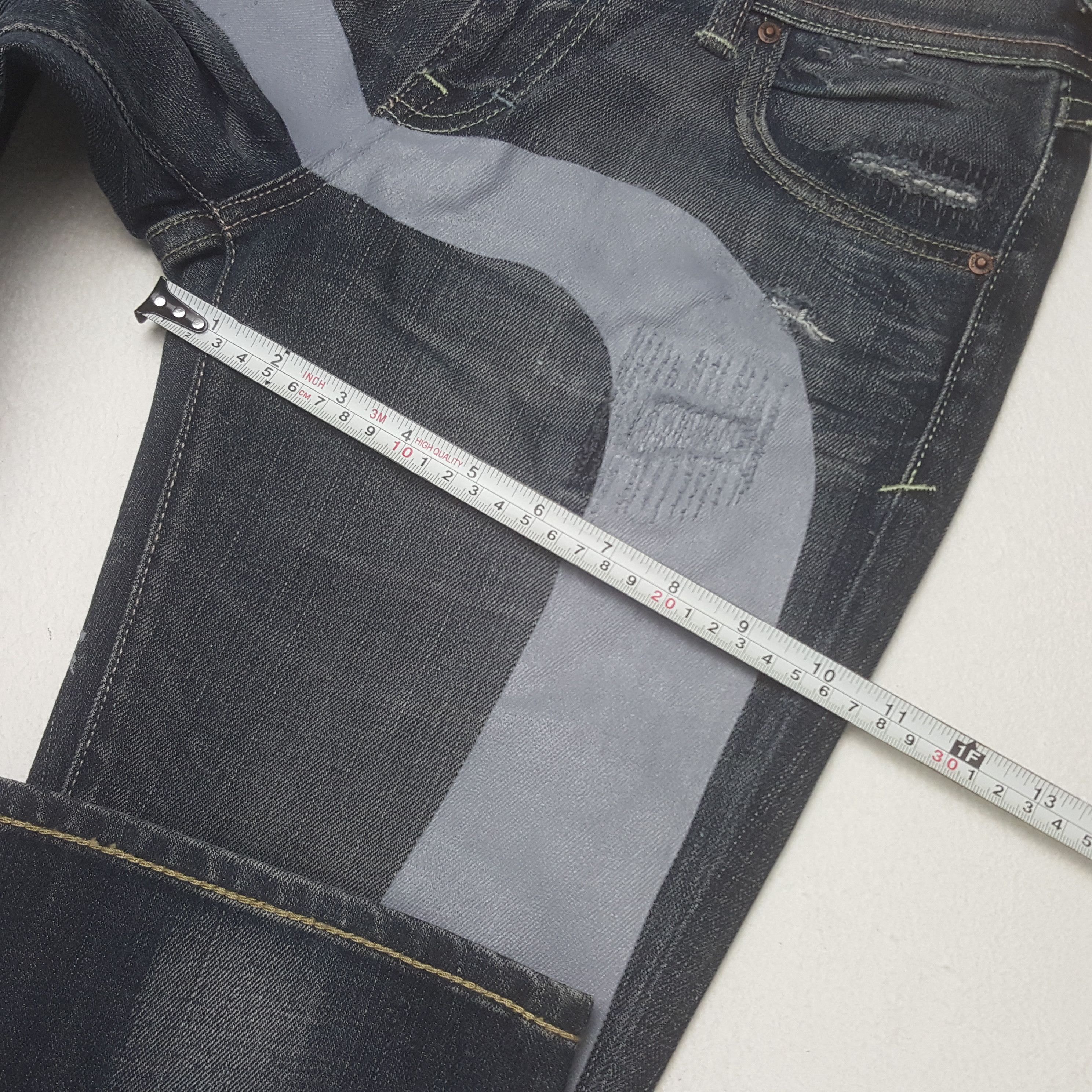 Evisu × Puma × Vintage Vintage Evisu x PUMA Custom Grey Daicock Jeans Size 30" / US 8 / IT 44 - 14 Thumbnail