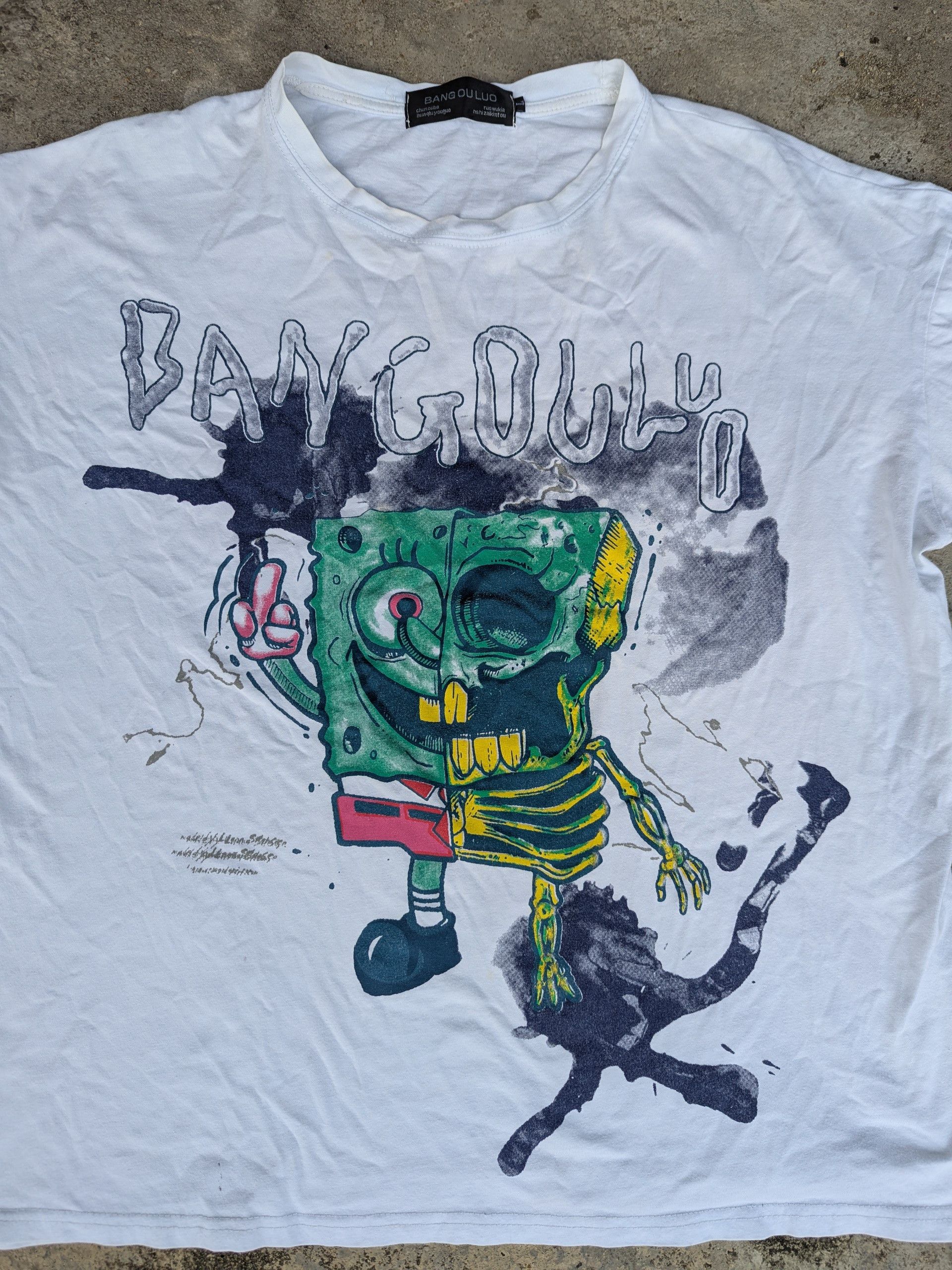 Cartoon Network × Vintage Vintage 1990s SpongeBob Zombie T Shirt Size US L / EU 52-54 / 3 - 4 Thumbnail