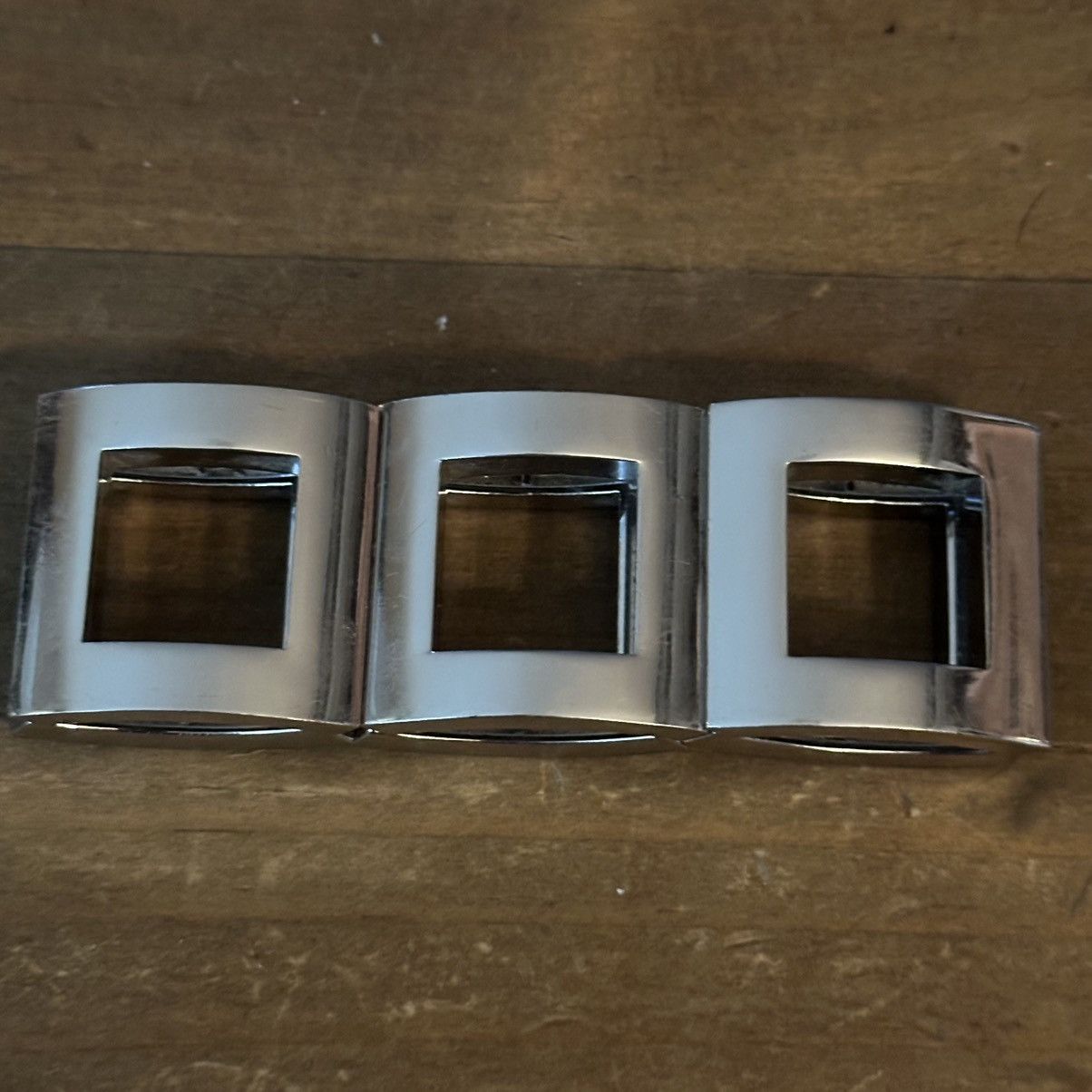 Other Chunky silver tone square link stretch bracelet Size ONE SIZE - 3 Thumbnail