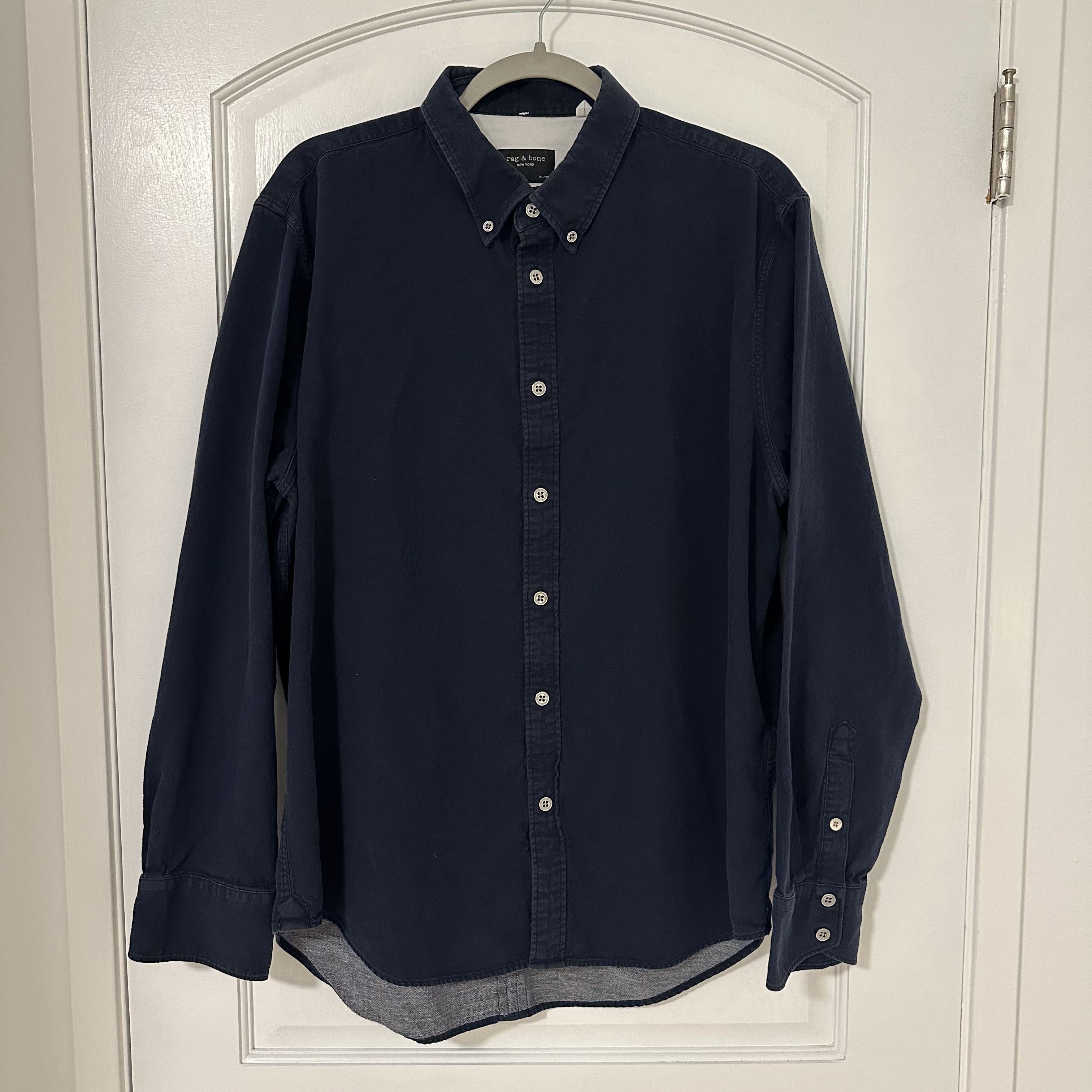 Rag & Bone Fit 2 Tomlin Buttondown Shirt, Navy