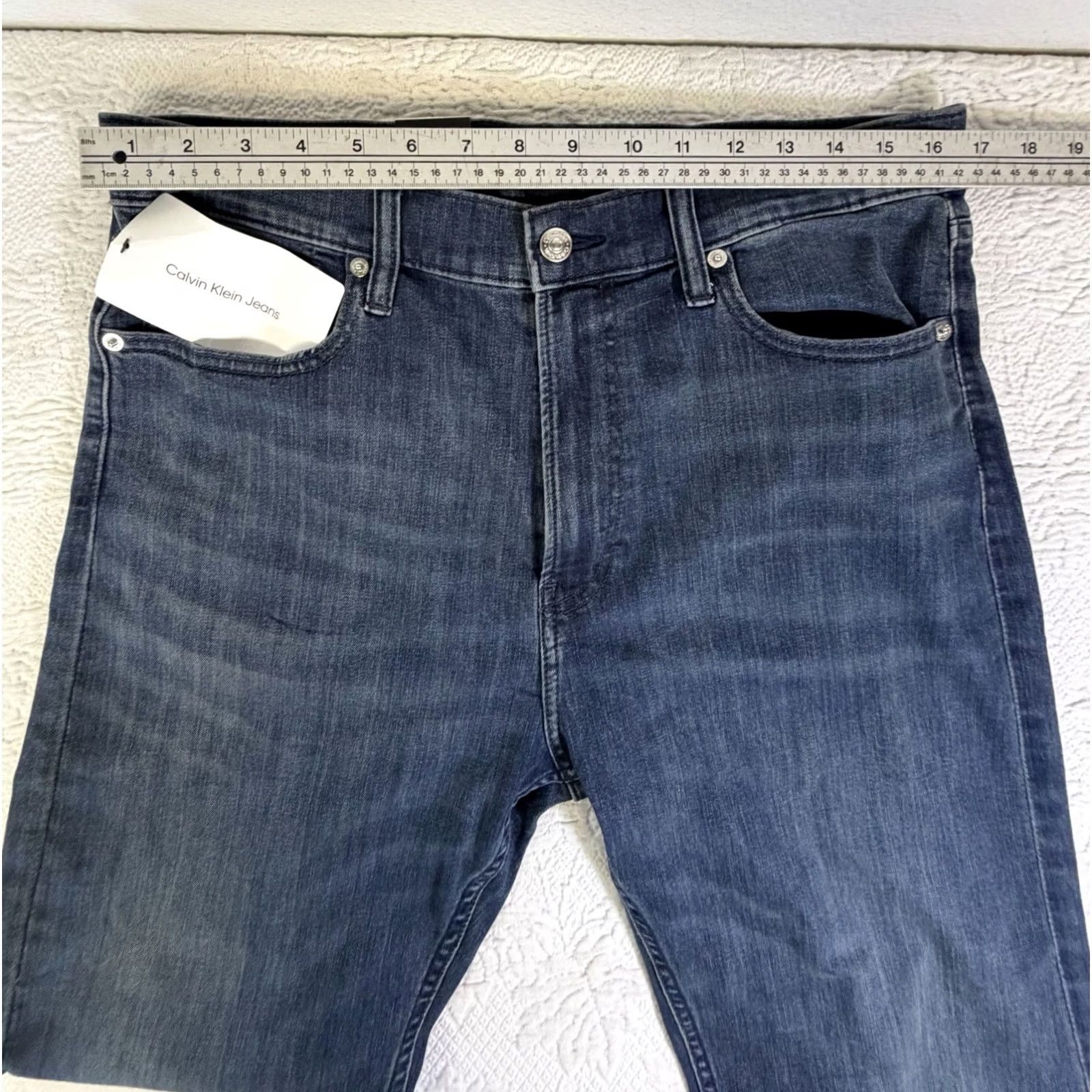 Calvin Klein Calvin Klein Secaucus Slim Fit Jeans Denim 34x30 Blue Men’s Regular Stretch 5-Pocket NWT Size US 34 / EU 50 - 3 Thumbnail