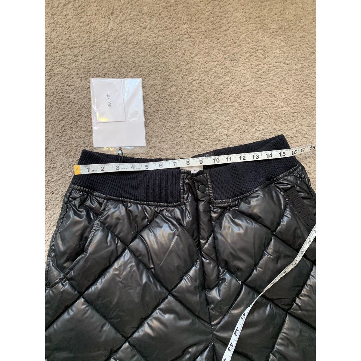 Other LUXTON LUXURY BLACK QUILTED PUFFER PANTS Size US 32 / EU 48 - 24 Thumbnail