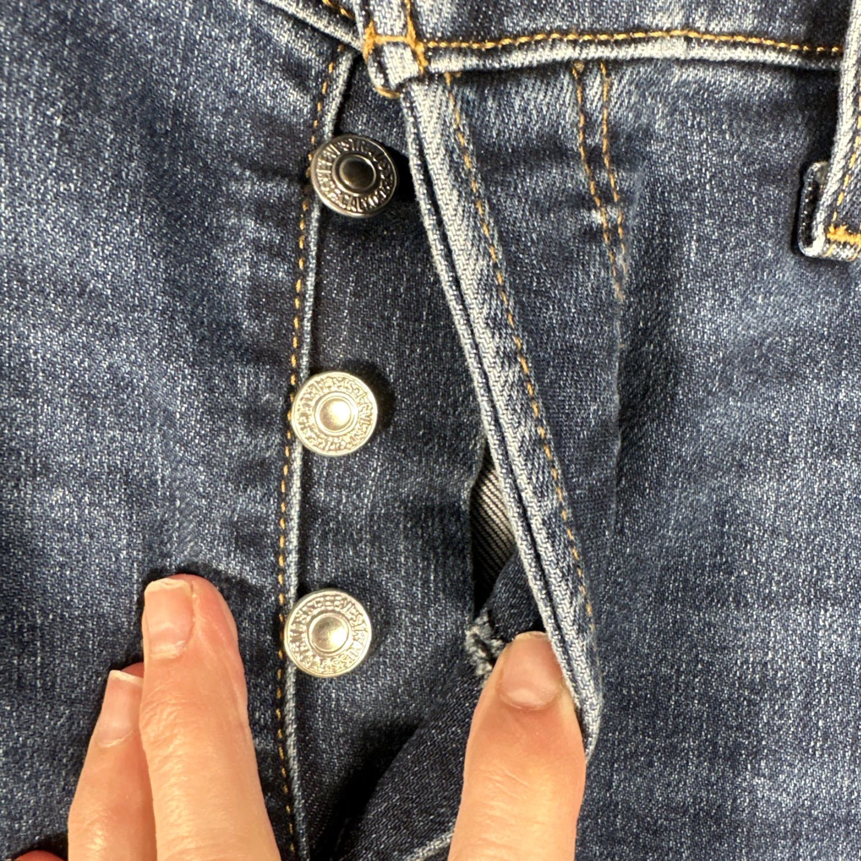 Levi's Levi's Jeans Womens 32 Blue Wedgie Straight Button Fly High Rise Medium Wash Jeans Size 24" / US 00 / IT 34 - 3 Thumbnail