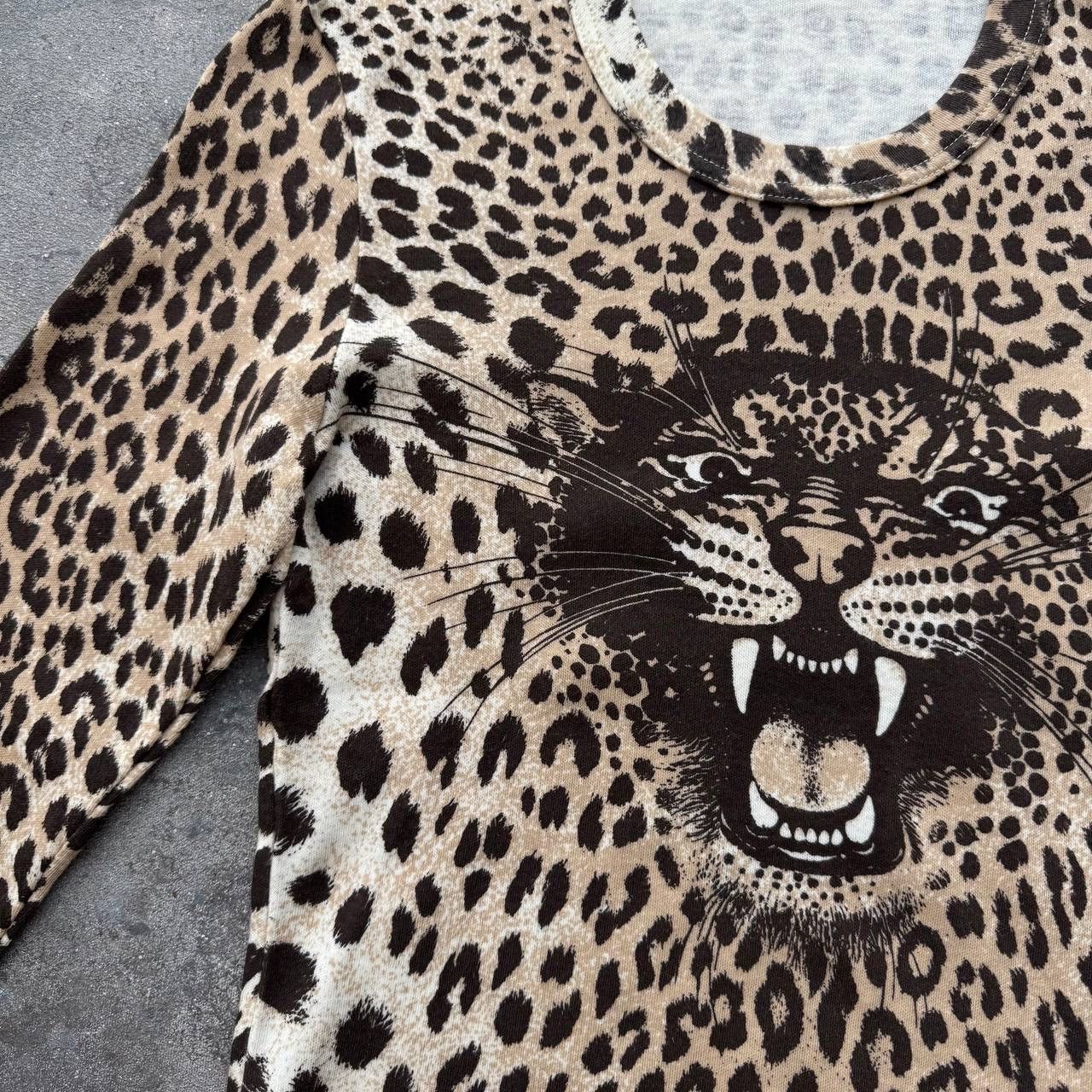 20471120 × Vintage Leopard Printed D&G Style Vintage Long Sleeve Top Size M / US 6-8 / IT 42-44 - 4 Thumbnail